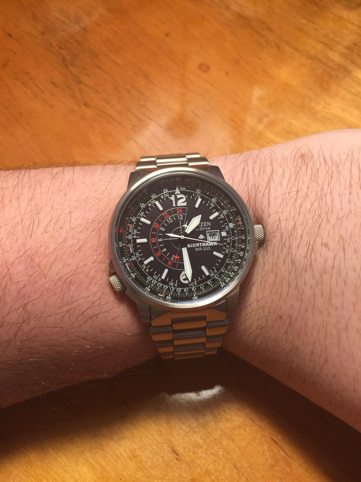 CITIZEN Men's Eco-Drive Promaster Nighthawk 42mm Stainless Steel BJ7000-52E customer photo 2