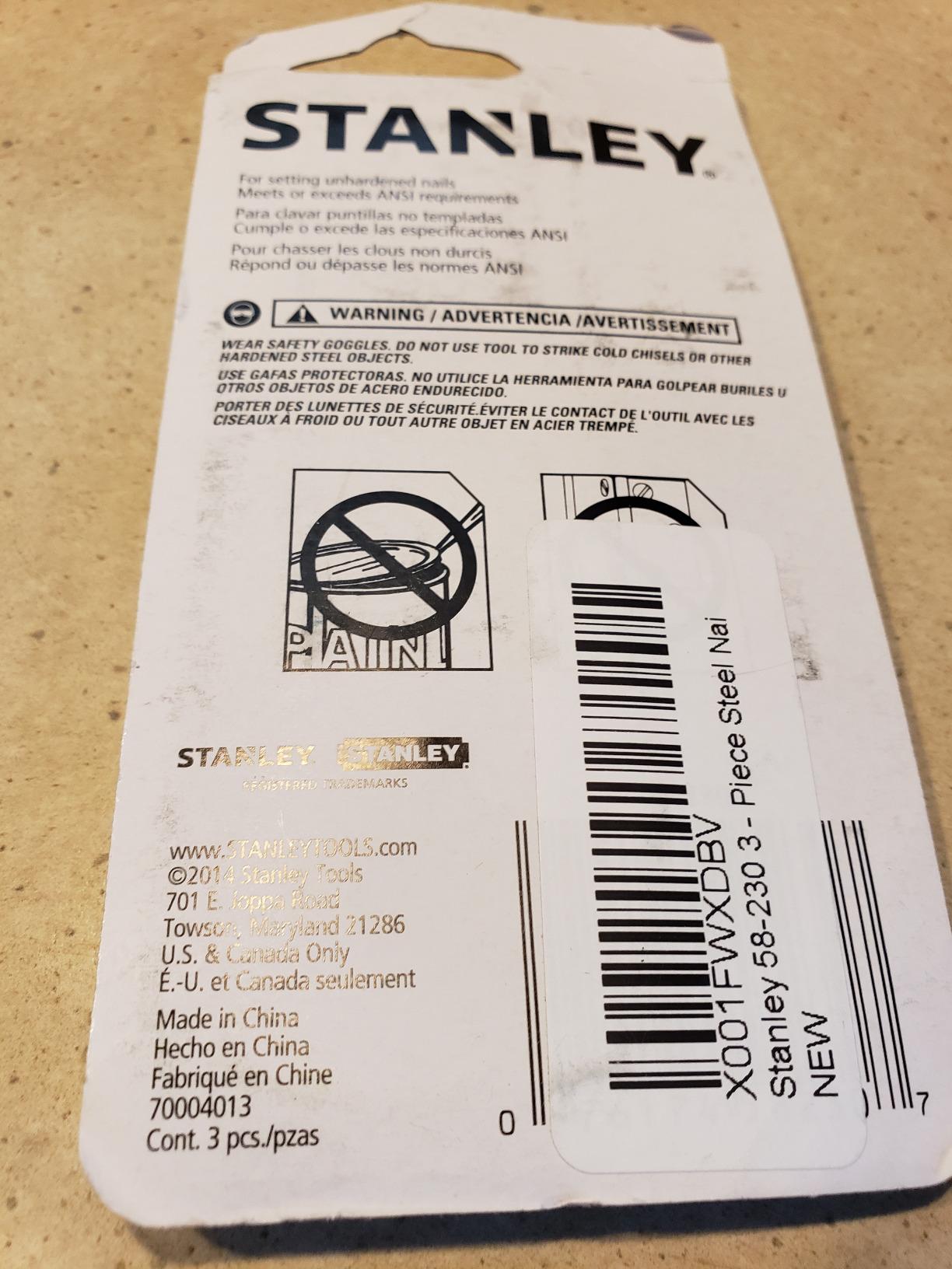 STANLEY 0.8, 1.6, 2.4 mm Nail Punch Set, 3-Piece (58-230) customer photo 2