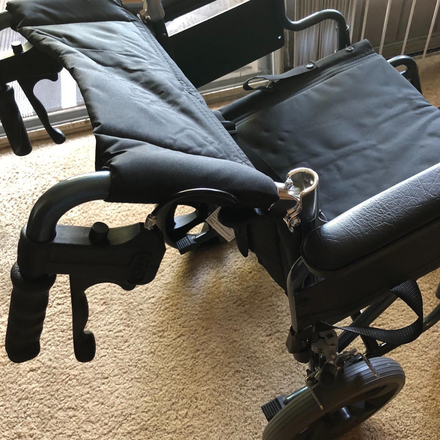 NOVA Lightweight Transport Chair with Locking Hand Brakes, 12