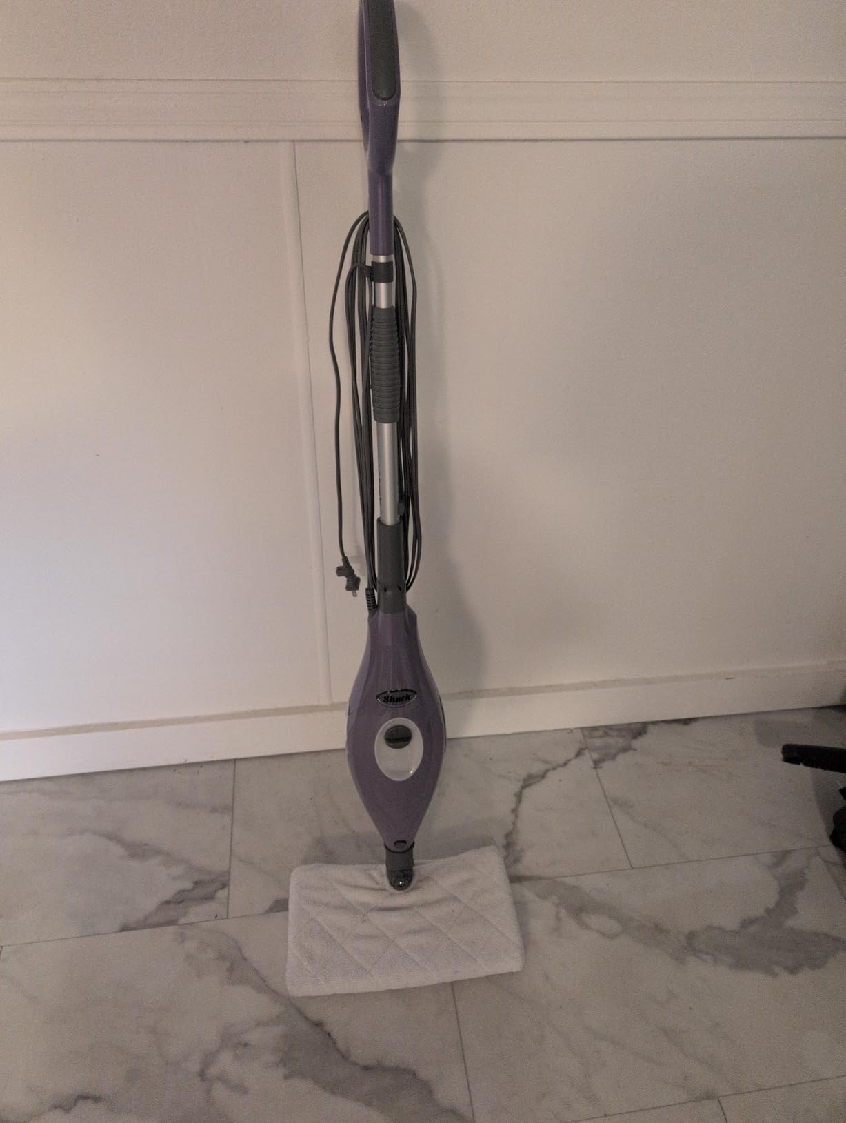Shark Steam Pocket Mop with 2 Washable Double-sided Pads, Purple, S3501 | Lightweight, 2 Machine Washable Double-Sided Microfiber Pads, Swivel Steering, Steam Sanitization on Sealed Hard Floors customer photo 2