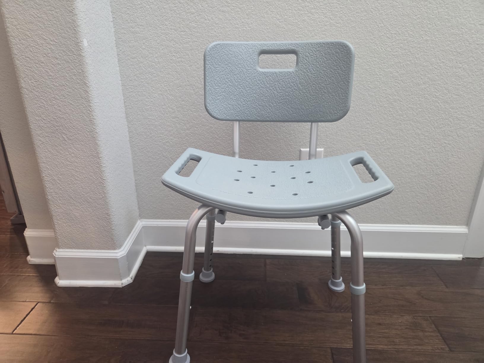 Drive Medical Shower Chair with Back and Suction Feet, Gray customer photo 2