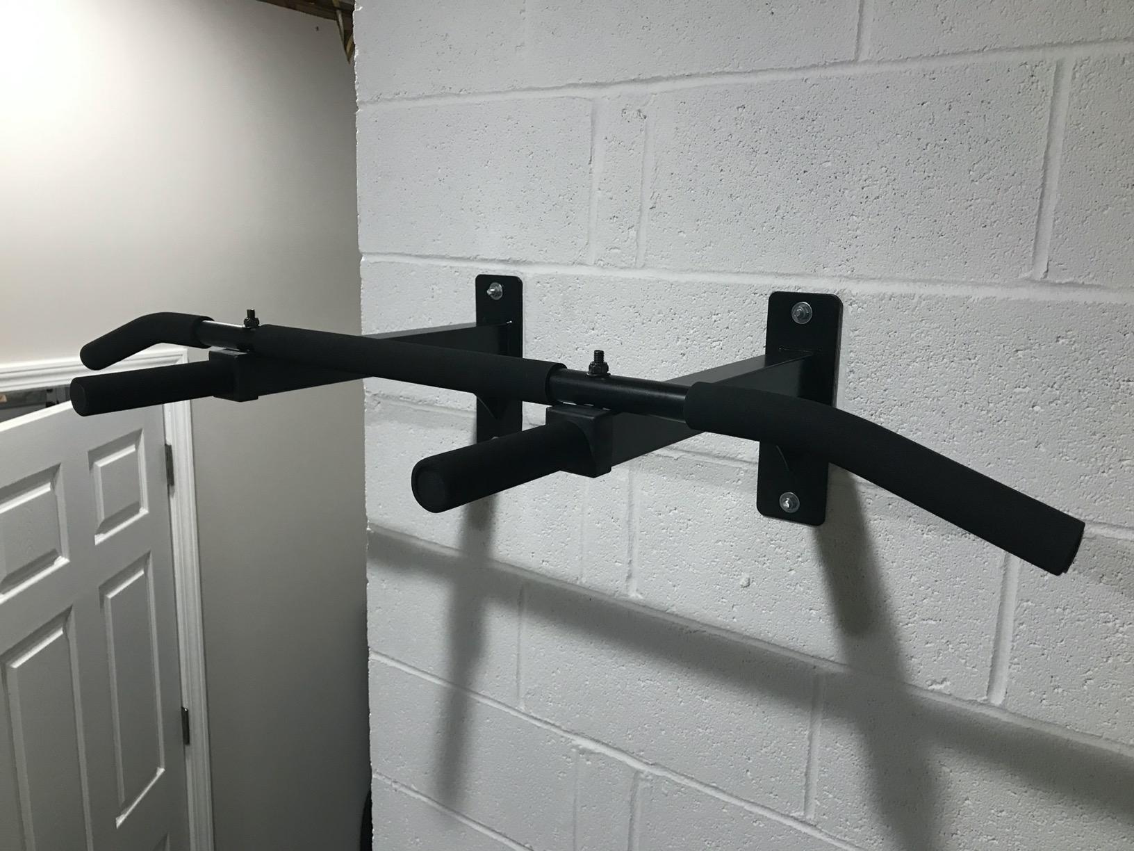 Wall Mount Pull Up Bar with Extra Clearance, Fits 16