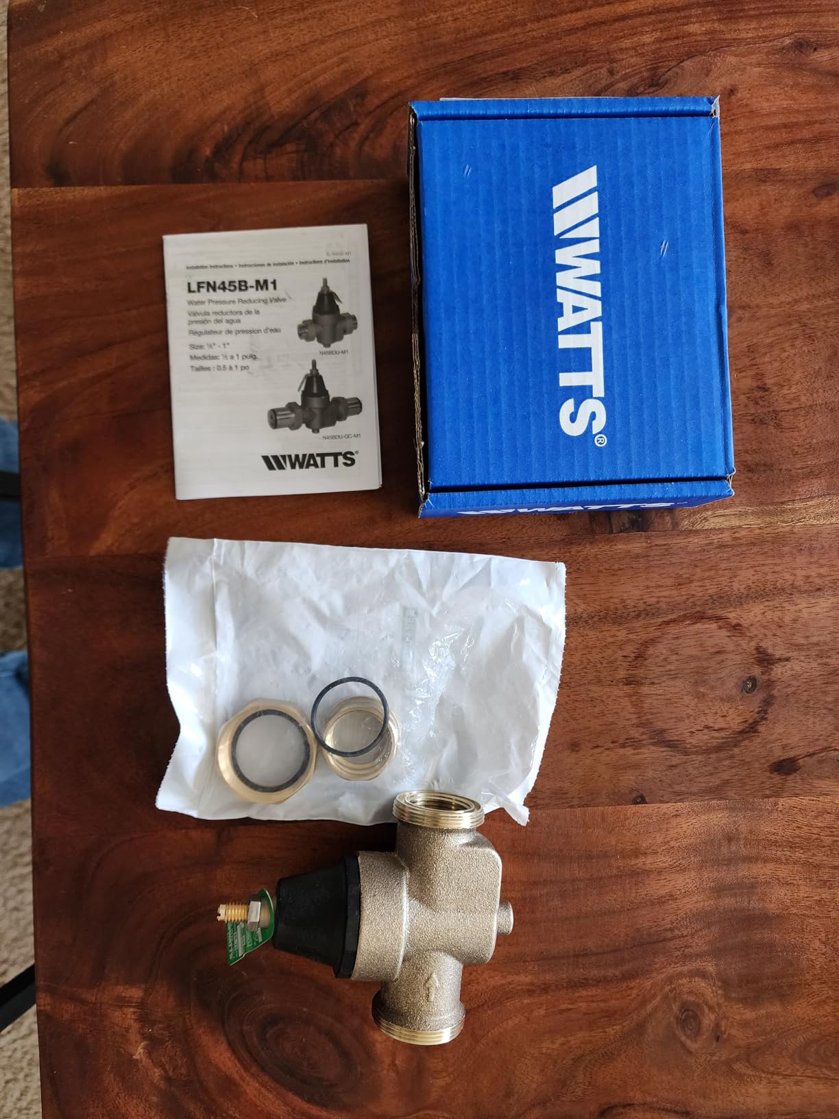 Watts LFN45B Lead-Free Water Pressure Reducing Valve 1