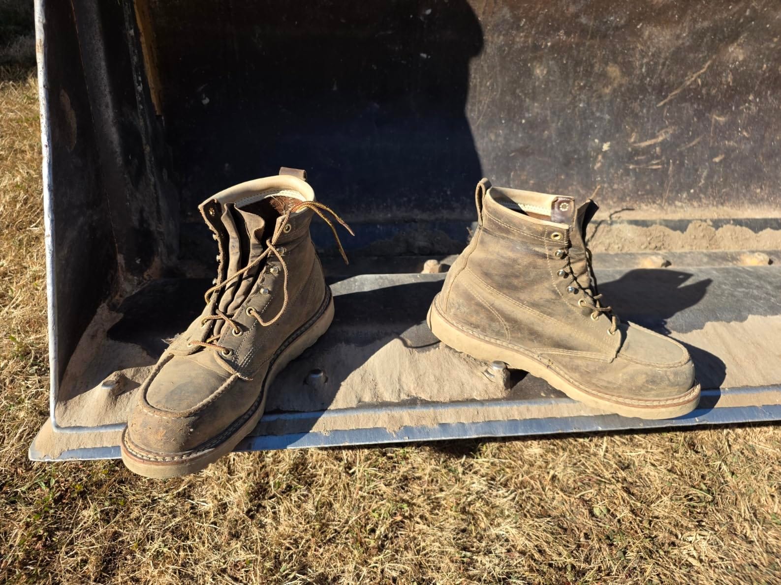 Thorogood American Heritage 6” Steel Toe Work Boots for Men - Full-Grain Leather with Moc Toe, Slip-Resistant Wedge Outsole, and Comfort Insole; EH Rated customer photo 2