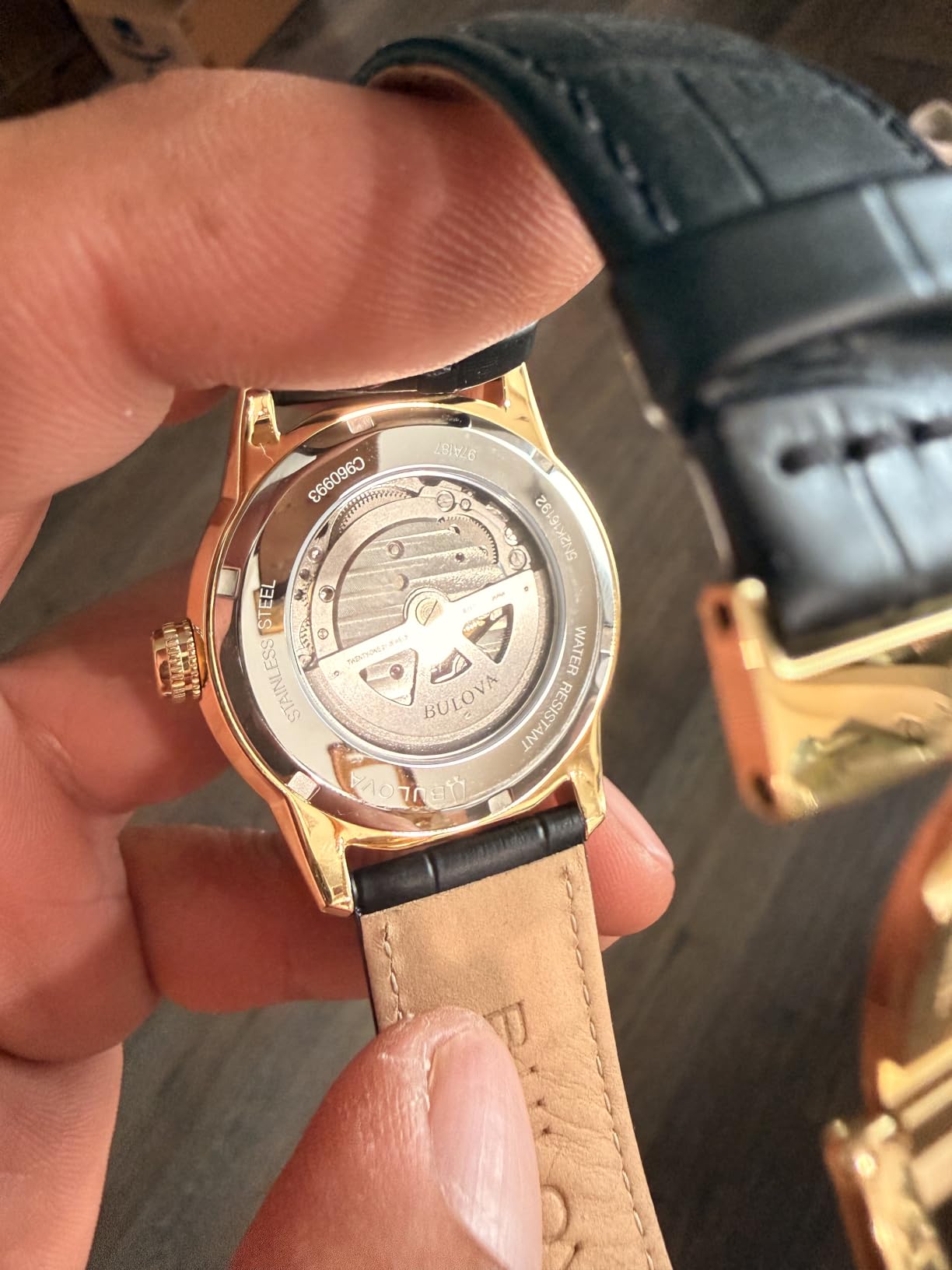 Bulova Men's Classic Sutton 4-Hand Automatic Watch, 24-Hour Sub Dial, Open Aperture, Self-Winding, Exhibition Caseback, Double Curved Mineral Crystal, Luminous Hands, 42mm customer photo 1