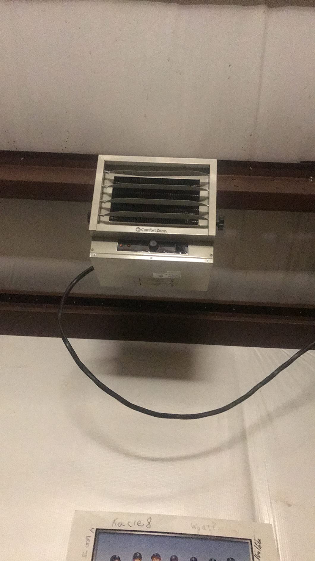 Comfort Zone 5000W Ceiling Mounted Garage Heater - 240V Electric Shop Heater with 3 Heat Settings, Overheat Protection, Indoor Use, ETL Listed, Grey customer photo 1