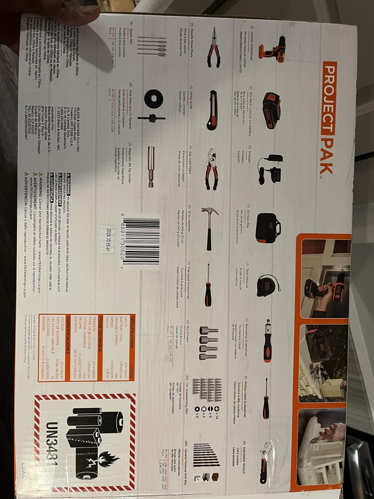 BLACK+DECKER 20V MAX 68-Piece Cordless Drill and Home Tool Project Kit with Tool Storage Bag (LDX120PK) customer photo 1