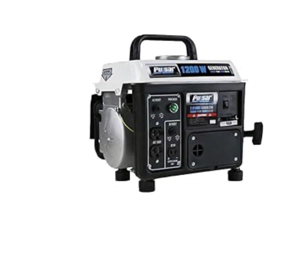 Pulsar PG1202SA 1200W Portable Generator, 900 Running Watts, 71cc 2-Cycle Engine, 40:1 Fuel Mix, 120V & 12V Outlets, Recoil Start customer photo 1