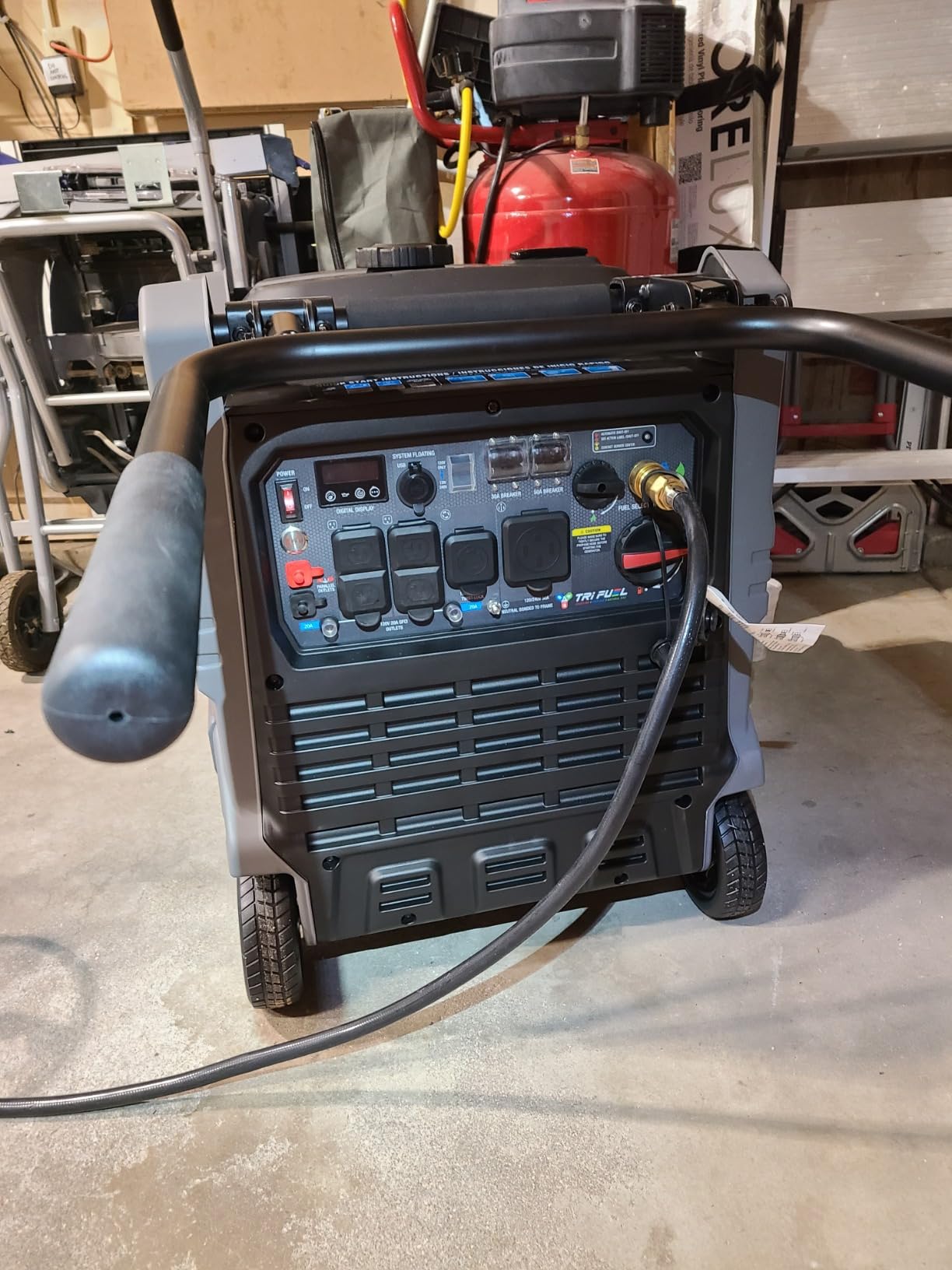 Pulsar 9500W Tri Fuel Gasoline Propane Natural Gas Portable Inverter Generator w/Remote Start & CO Sentry for Home Use GS95TiSCO customer photo 1