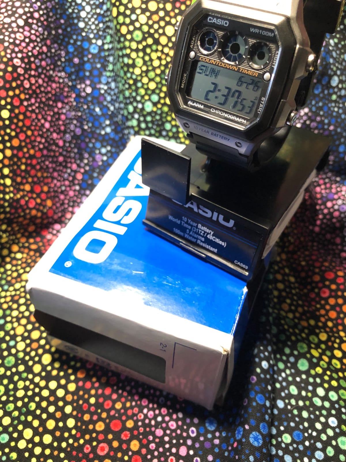 Casio Men's AE-1300WH-8AV Digital Sports Watch, World Time, 100M Water Resistant, 10 Year Battery, LED Backlight, Stopwatch, 9 Interval Timers, Alarm, Black Resin Band customer photo 2