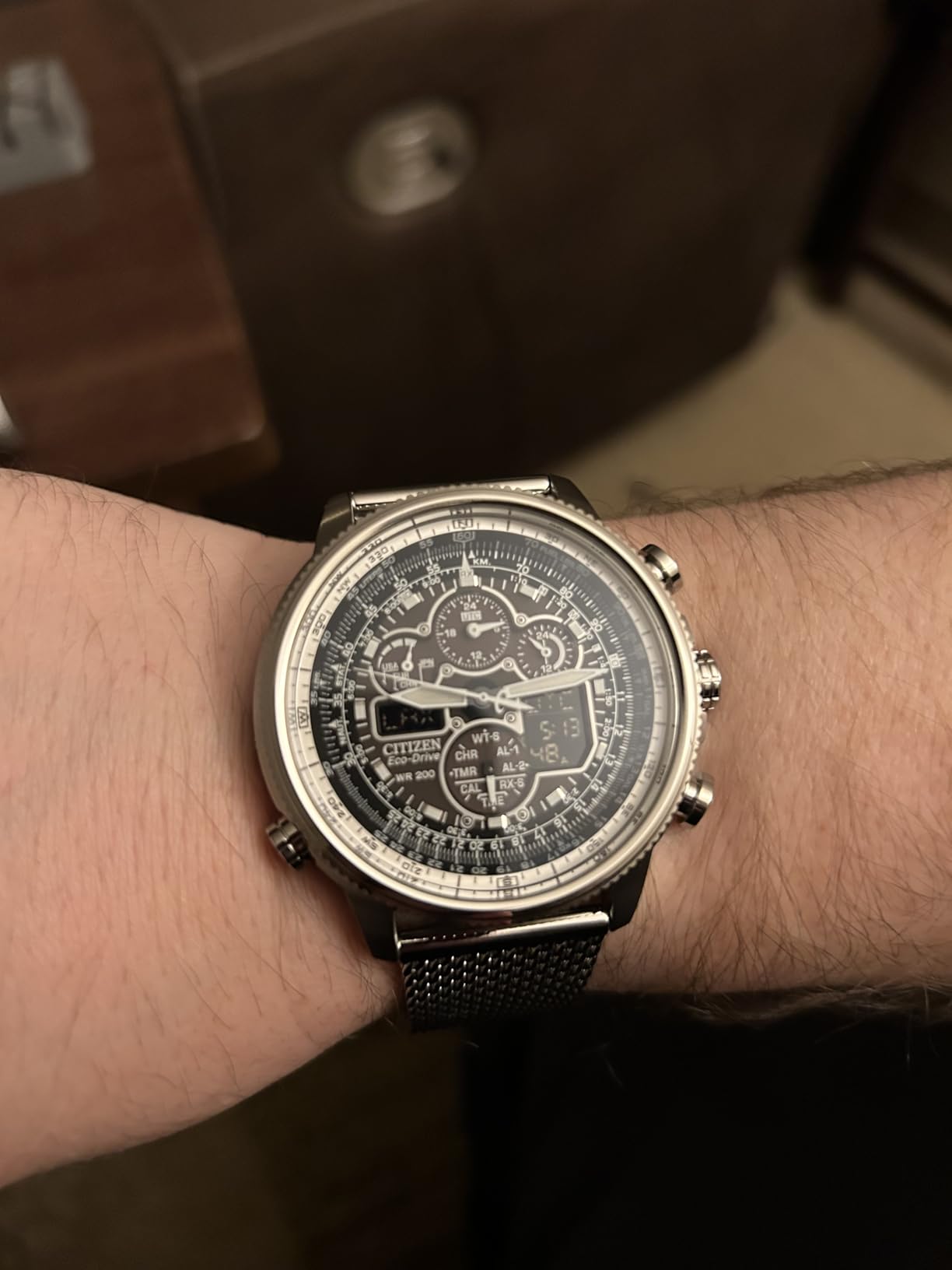 Citizen Men's Promaster Navihawk A-T Eco-Drive Pilot Watch, Atomic Timekeeping, Chronograph customer photo 2