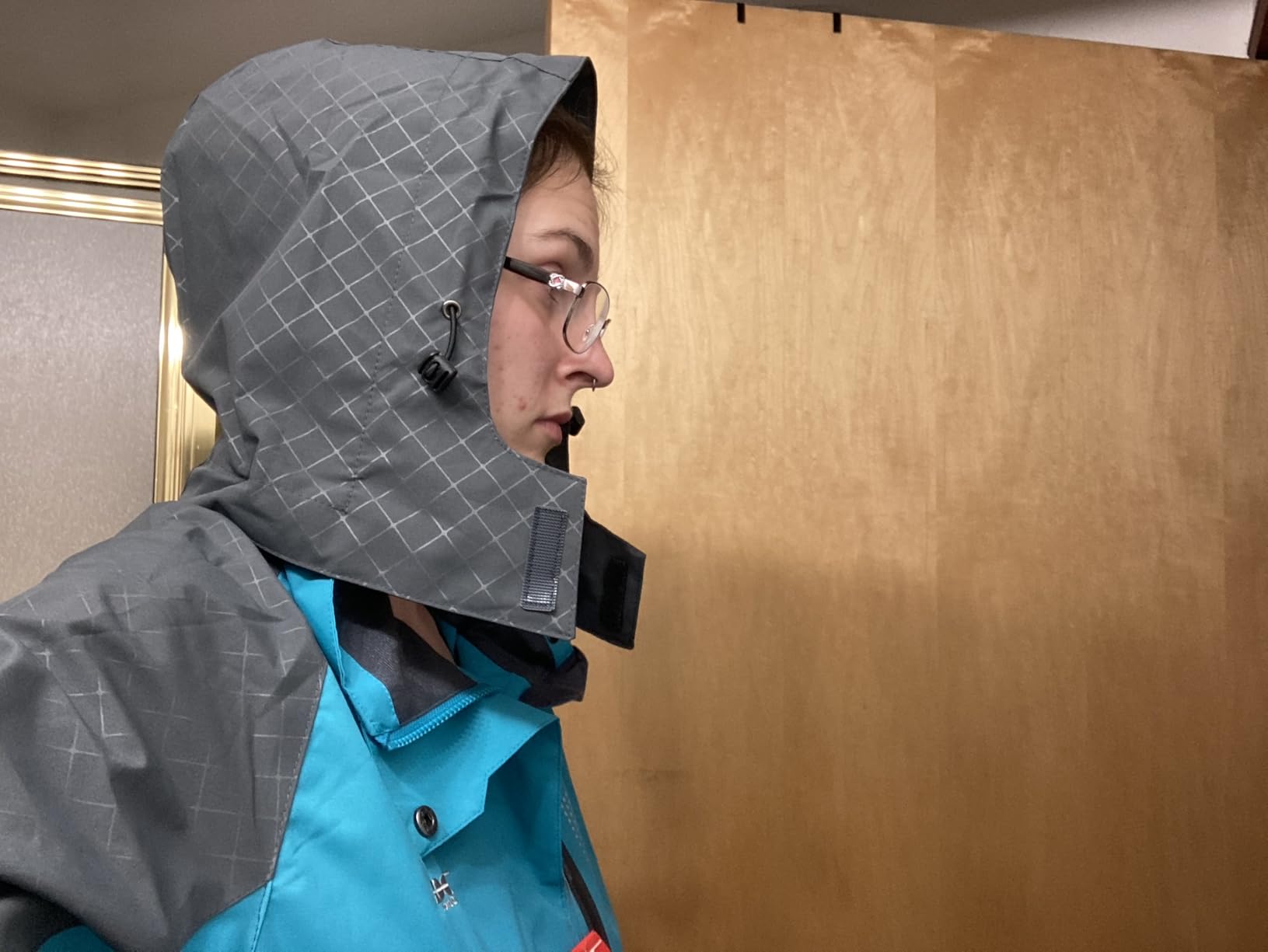 Diamond Candy Women's Lightweight Waterproof Hooded Rain Jacket customer photo 2