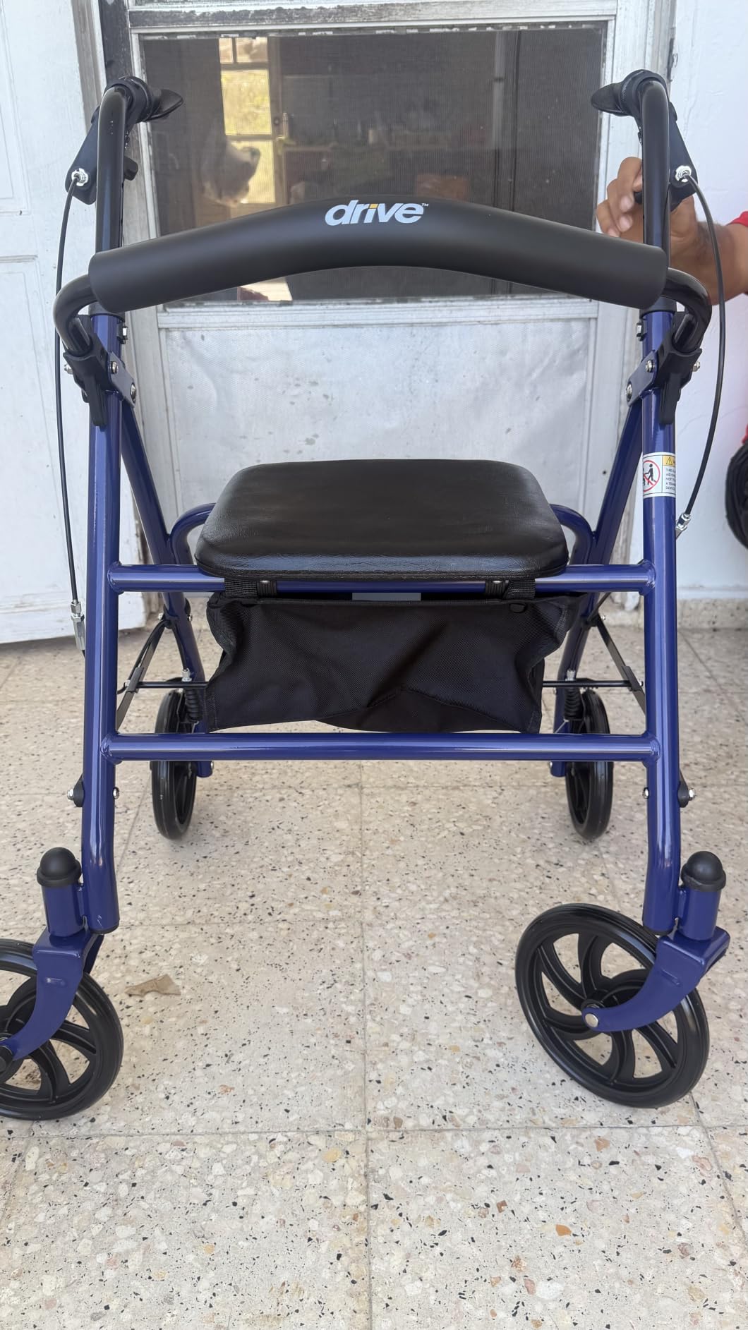 Drive Medical Rollator Walker with Seat, 7.5 Inch Wheels, Blue customer photo 1
