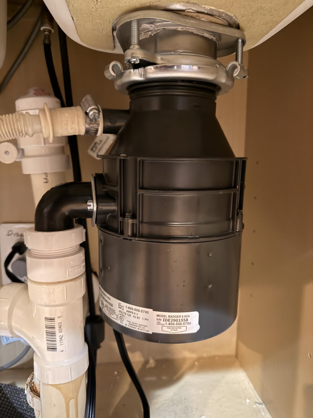 InSinkErator Badger 5 Garbage Disposal with Power Cord, Badger Series 1/2 HP Continuous Feed Food Waste Disposer customer photo 1