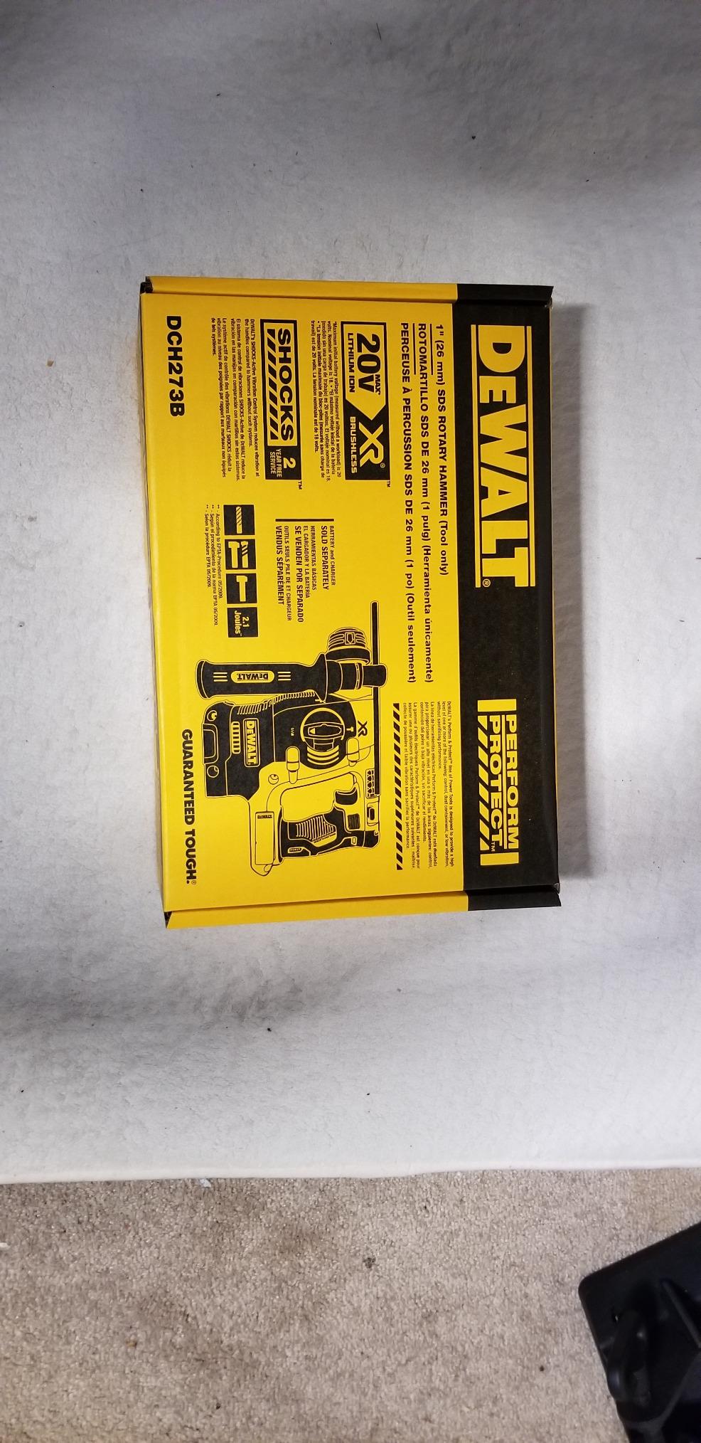 DEWALT 20V MAX SDS Rotary Hammer Drill, Cordless, 3 Application Modes, Bare Tool Only (DCH273B) customer photo 1