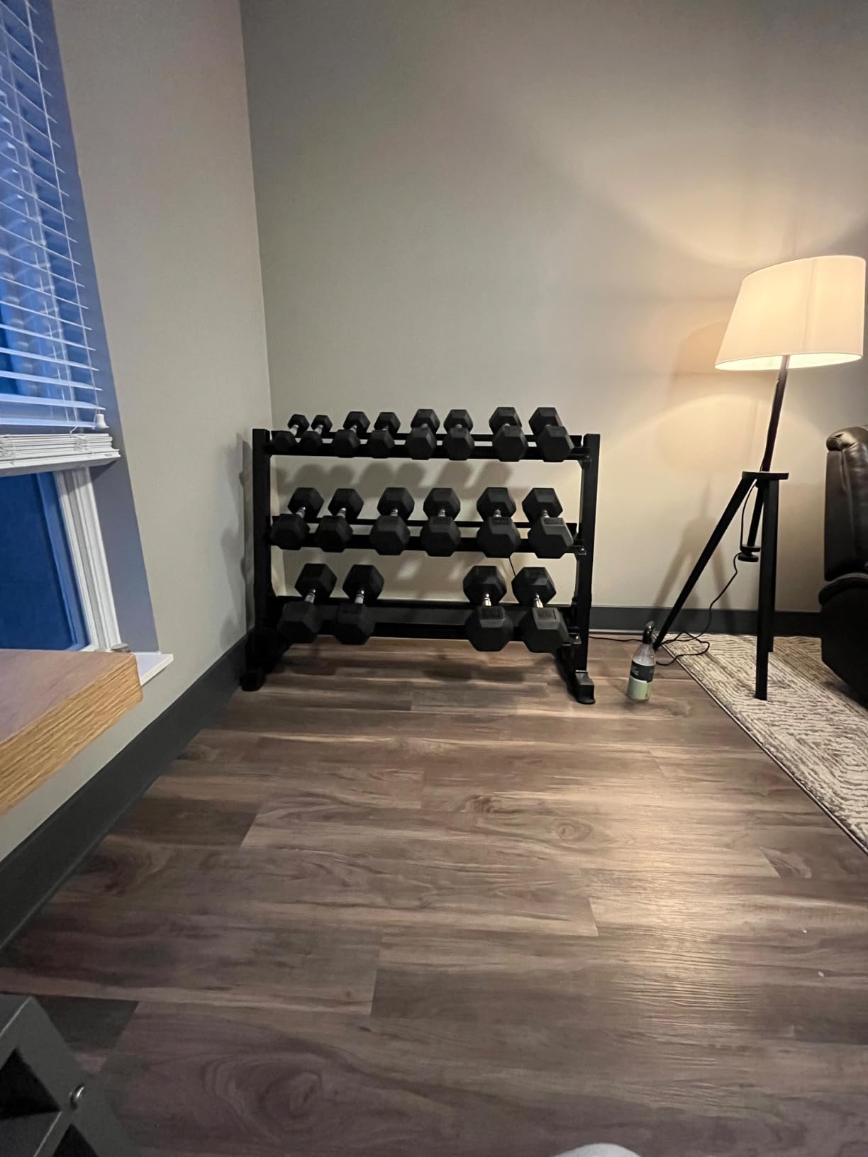 CAP 2-Tier & 3-Tier Dumbbell Rack for Home Gym, Heavy-Duty Steel Weight Storage Rack for Hex Dumbbells, Holds 5-35lb 5-50lb 5-75lb Dumbbell Pairs, Multiple Sizes & Capacities customer photo 1