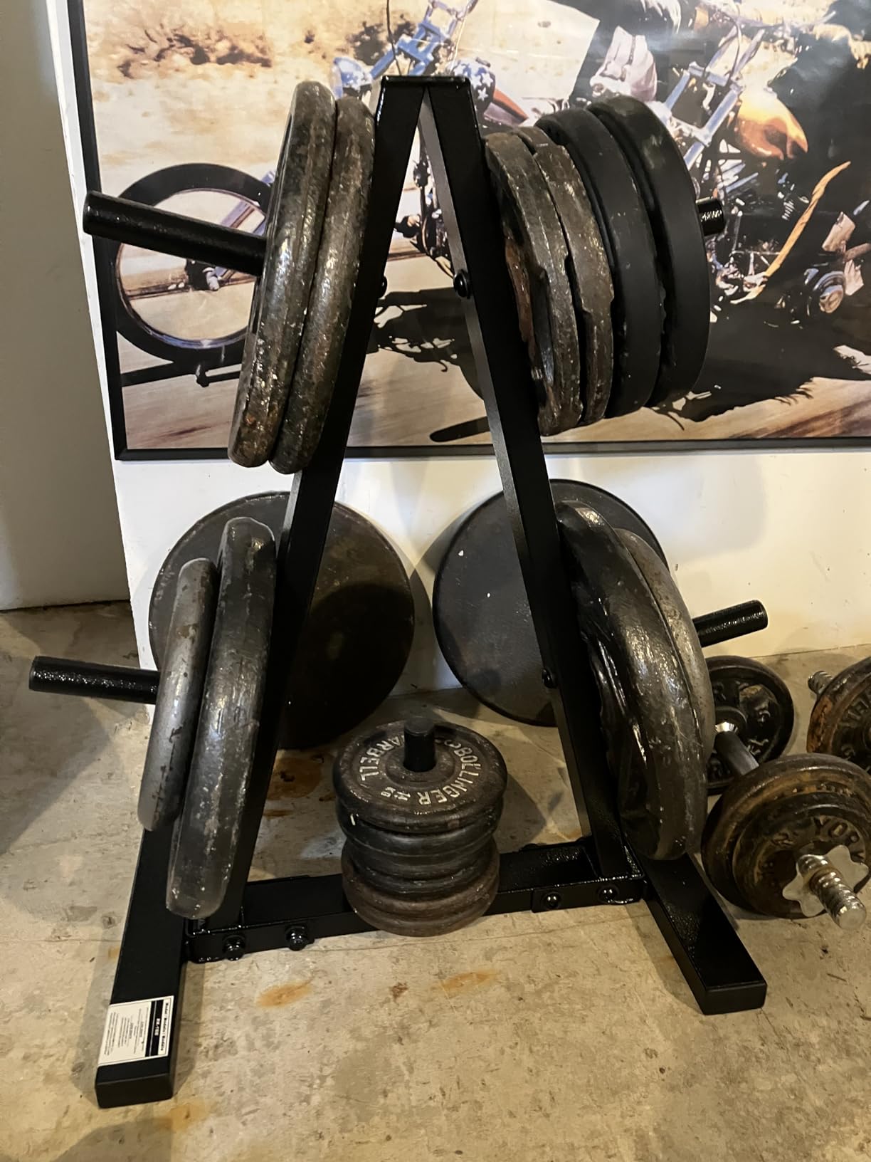 CAP Barbell 1-Inch Plate Tree Rack, Black customer photo 2