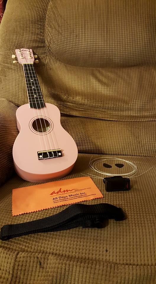 ADM Ukulele for Beginners Hawaiian Wood Ukelele Kit for Kids Adult Student Starter Professional Ukalelee Pack Bundle with Free Lessons Gig Bag Strap Nylon String Tuner (Brown, 21 Inch) customer photo 1