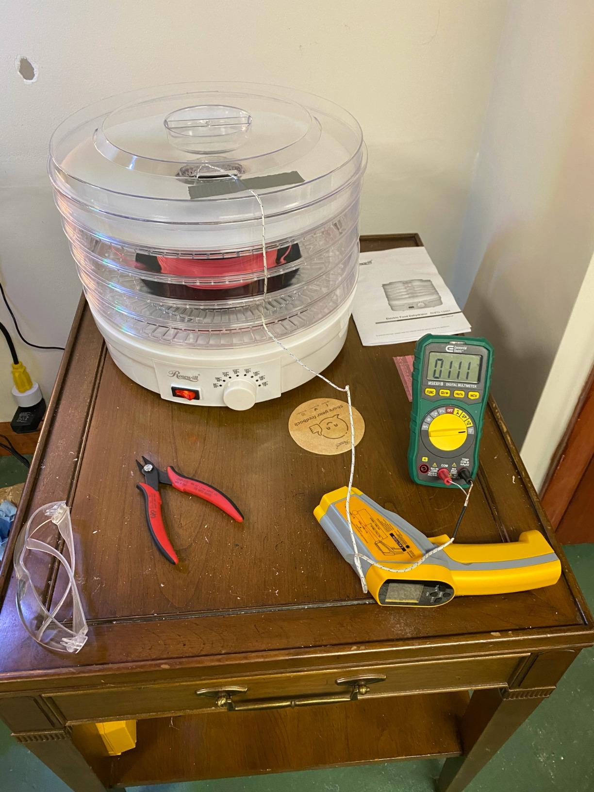 Rosewill Food Dehydrator Machine, 5 BPA-Free 12.6' Trays, Adjustable Temperature Controls | 95-158°F | 350W, Jerky, Herbs, Fruit, Veggies, Dried Snacks, White customer photo 2