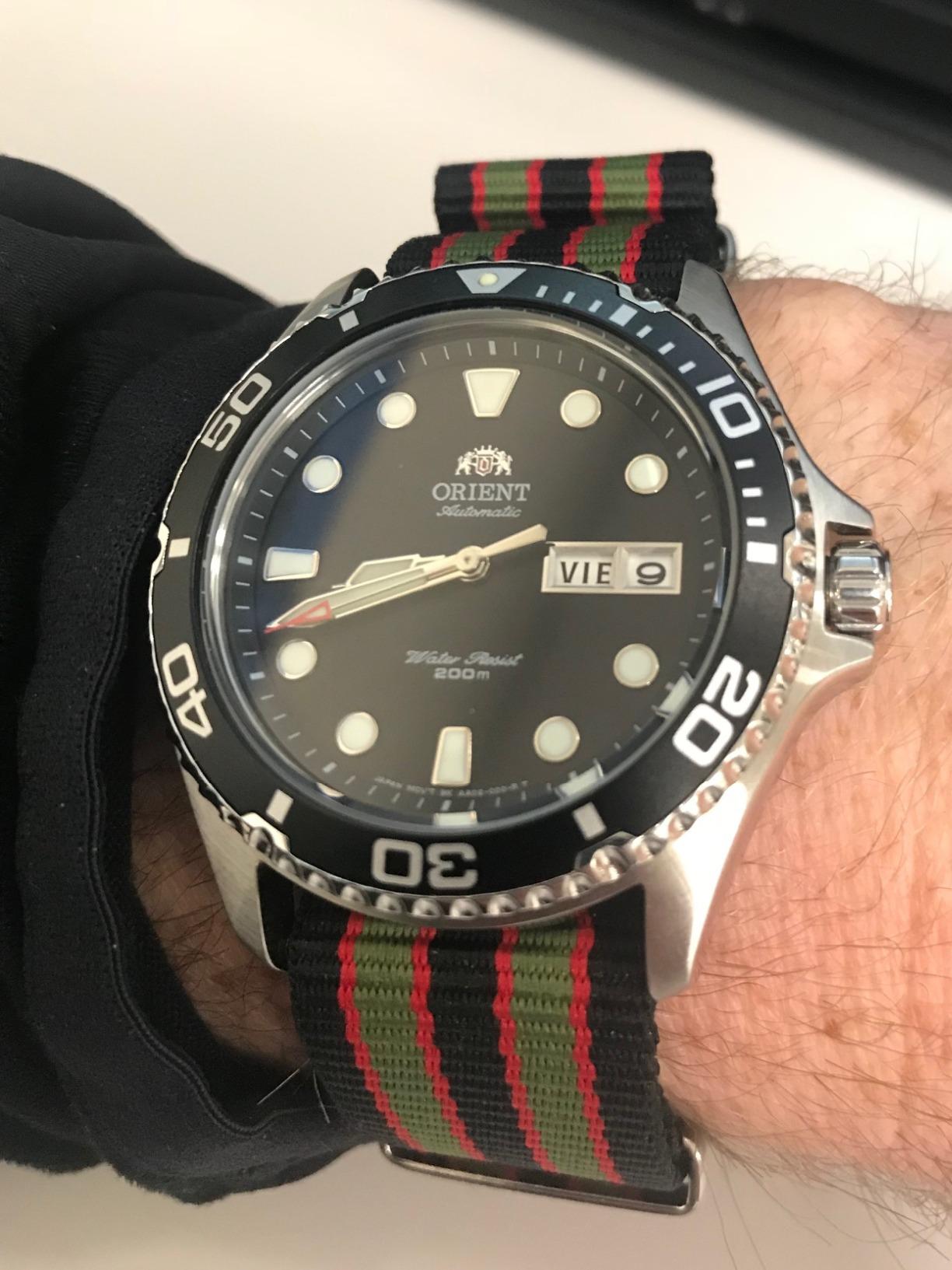 Orient AA02 Diver | Automatic/Hand-Winding Movement | 41.5 mm Diver Style Watch | 200 m Water Resistance | Stainless Steel Case customer photo 2