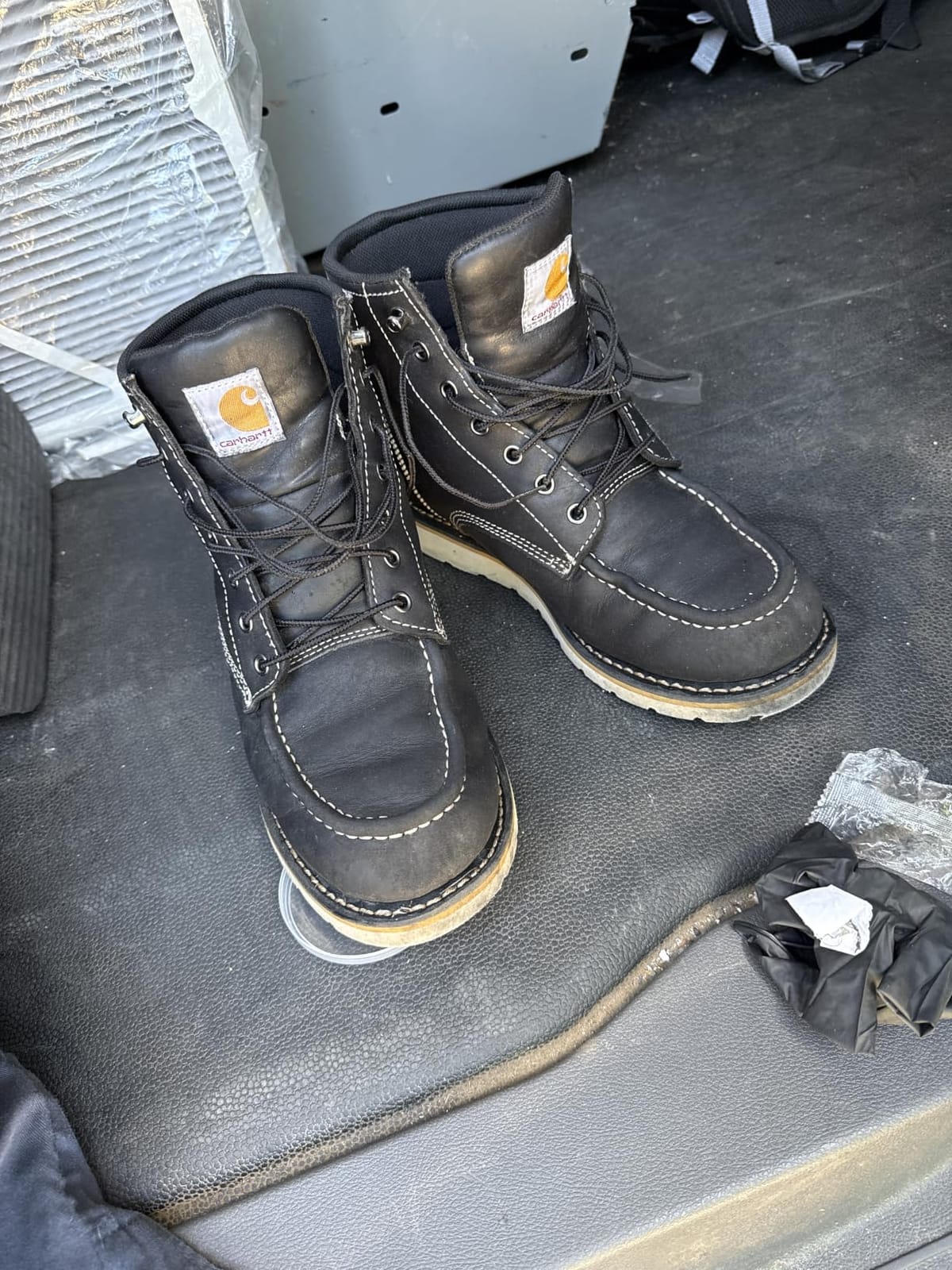 Carhartt Men's 6” Moc Toe Waterproof Work Boots - Oil-Tanned Leather Boots with FastDry Lining, Dual-Density Rubber Wedge Traction Outsole, EH Rated customer photo 1