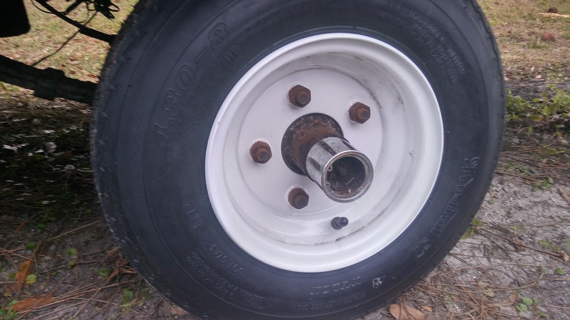 eCustomrim 2-Pack Trailer Tire Rim Assembly 4.80-8 480-8 LRC 5 Lug White customer photo 1