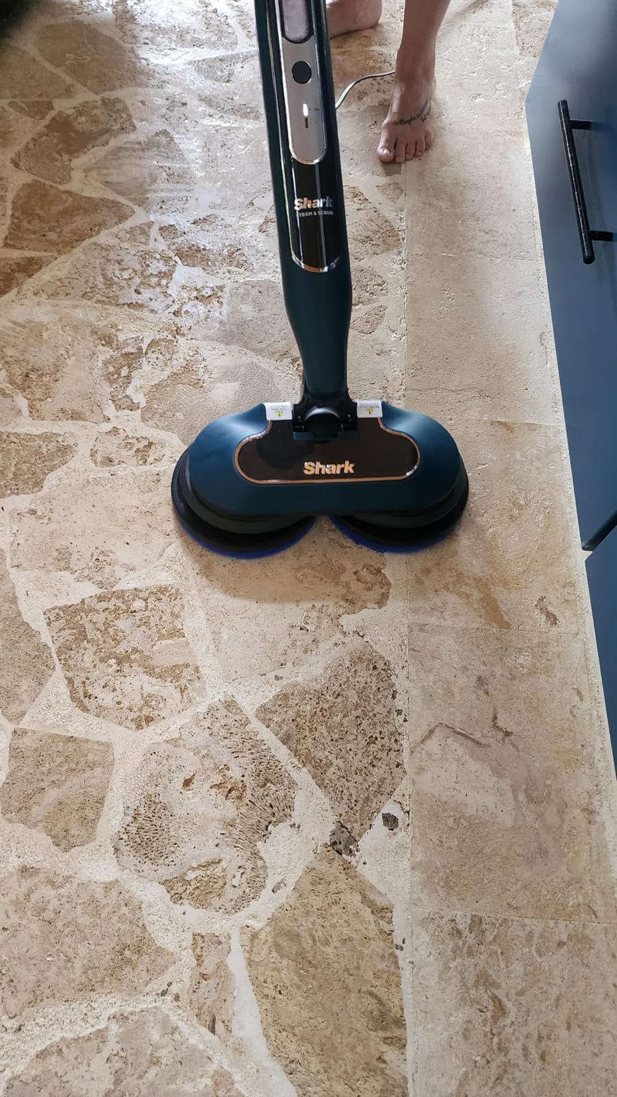 Shark Steam & Scrub Hard Floor Steam Mop, Teal, S8002BRN | 2 Steam Modes, 2 Dirt Grip Soft Scrub Pads Included, XL Removable Water Tank, Swivel Steering customer photo 1