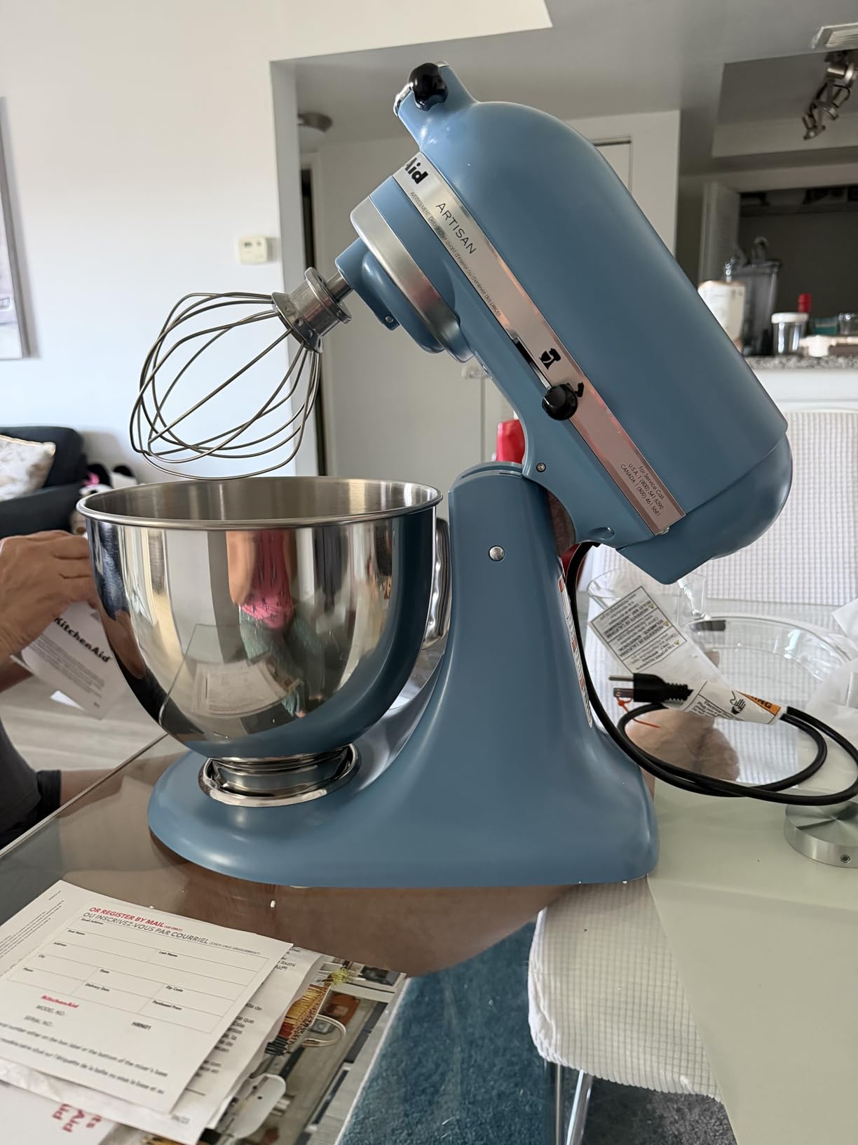 KitchenAid Artisan, 5-Qt Tilt Head Stand Mixer, KSM150PS, Black Matte | Includes Pouring Shield for Mess-Free Mixing, 10 Speed Settings, Easily add Ingredients with the Tilt-Head Design customer photo 2
