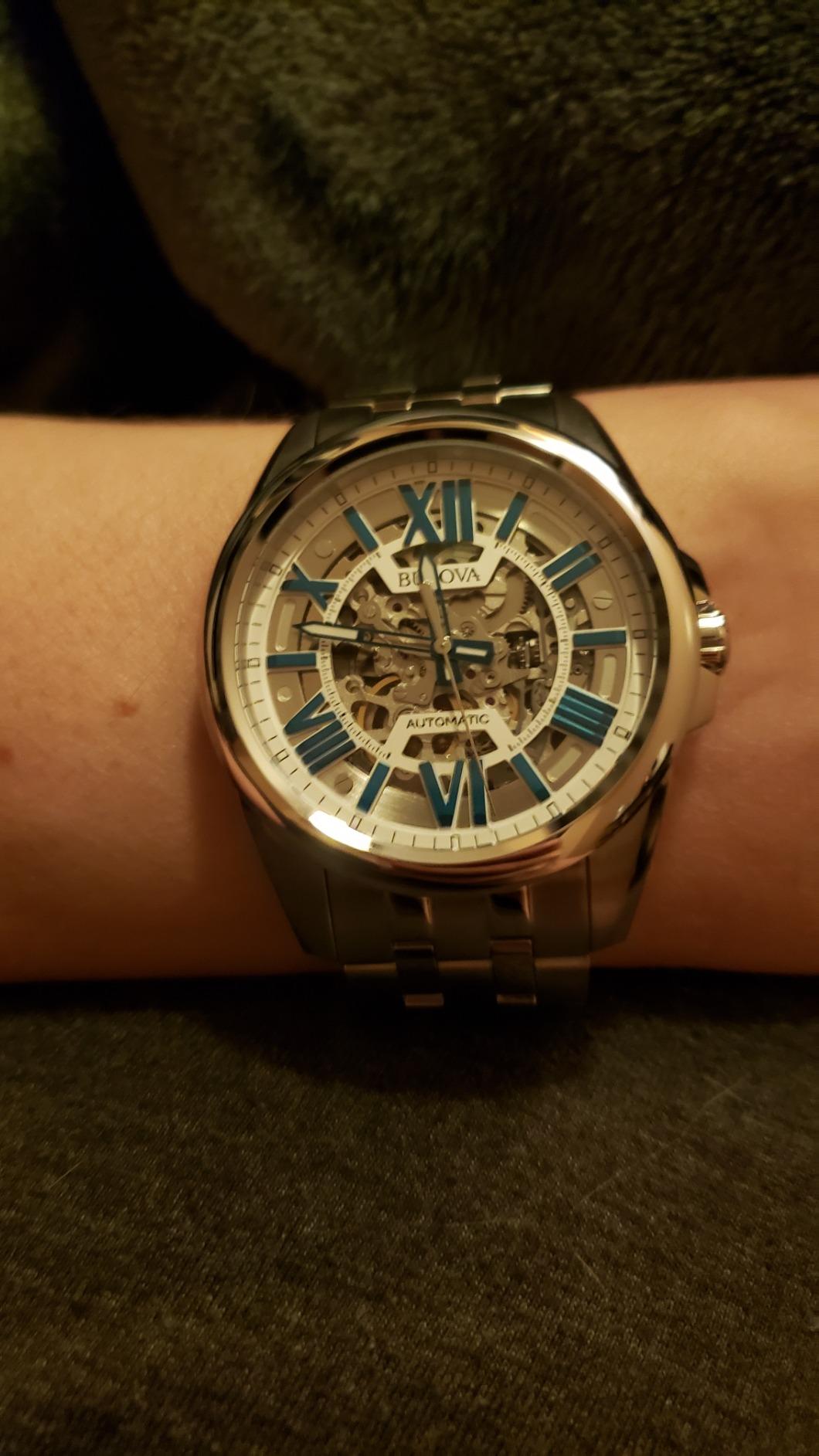 Bulova Men's Classic Sutton 21-Jewel Automatic Watch, 42 Hour Power Reserve, Skeleton Dial, 43mm customer photo 2