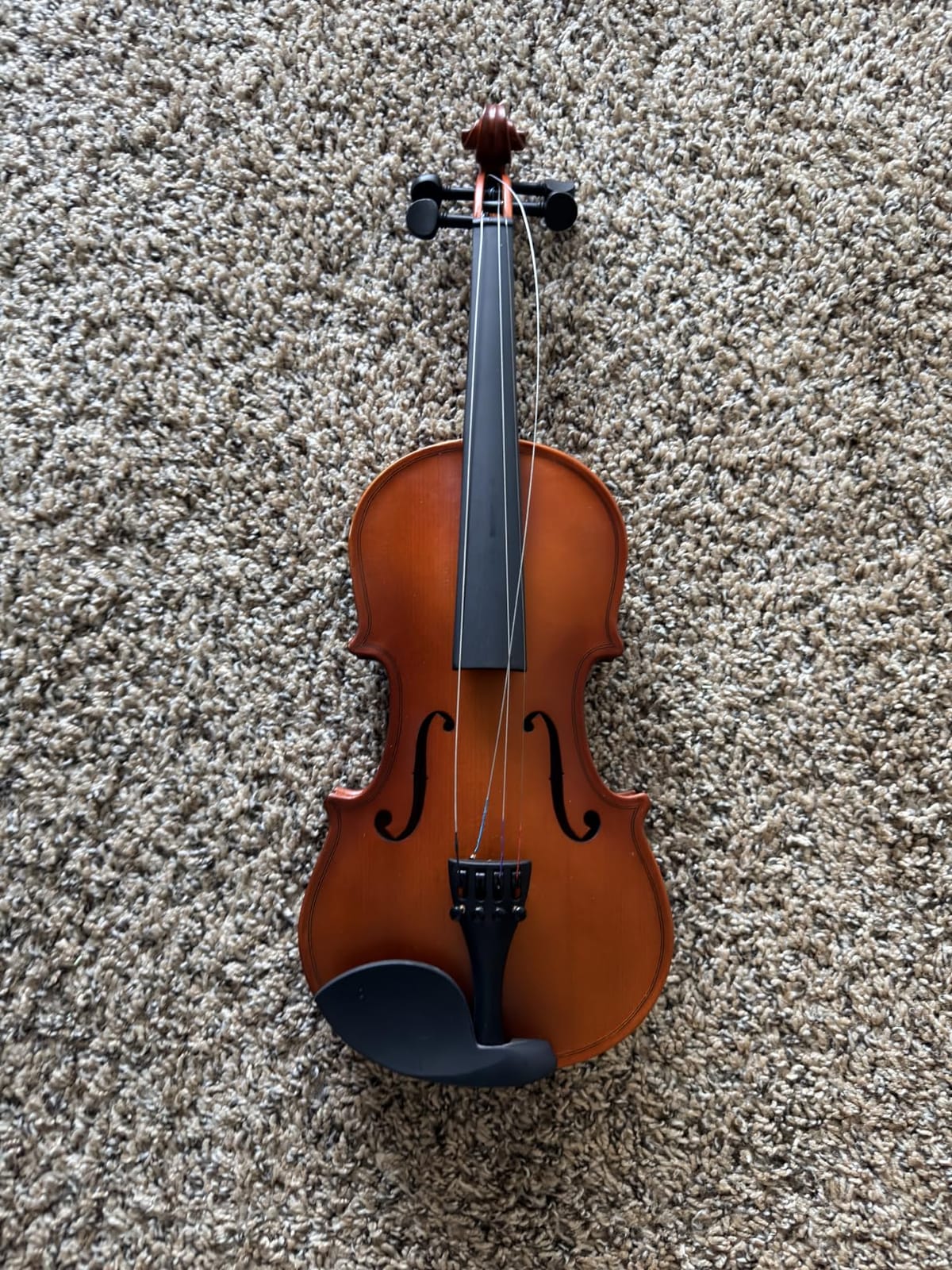 Mendini By Cecilio Violin 4/4 Full Size For Beginners - Fiddle Solidwood Kit with Hard Case - Acoustic Violins with Bow, Rosin, Tuner, Extra Strings & Bridge, Shoulder Rest and Lesson Book customer photo 2