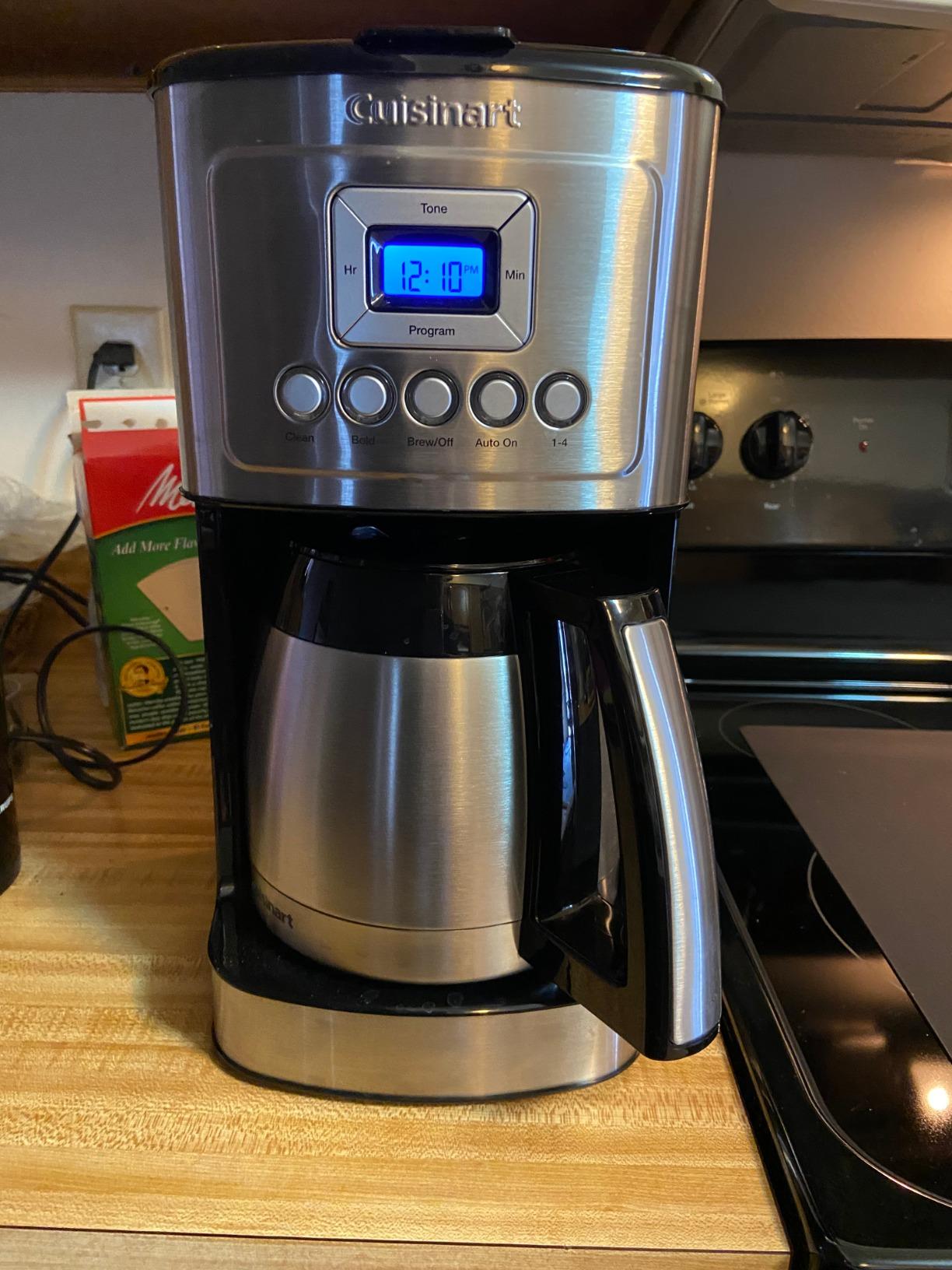 Cuisinart 12-Cup Coffee Maker, Programmable PerfecTemp Thermal Carafe Coffee Machine with 1-4 Cup Setting, Brew Strength Control and Brew Pause, Stainless Steel, DCC-3400NAS, Silver customer photo 1