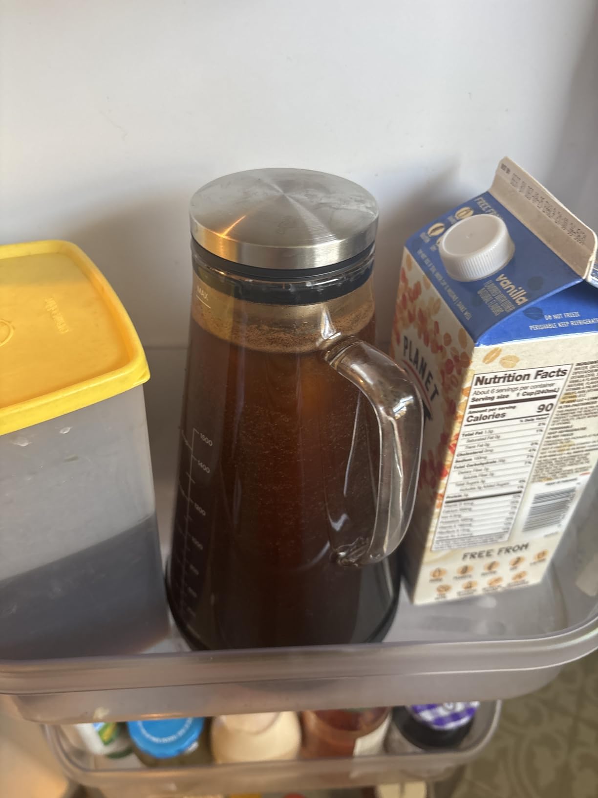 OVALWARE Airtight Cold Brew Coffee Maker with Tea Infuser & Spout 1.5L/51oz | Borosilicate Cold Brew Coffee & Iced Tea Maker with Removable Strainer & Spout | Ideal for Home Baristas & Tea Enthusiasts customer photo 2