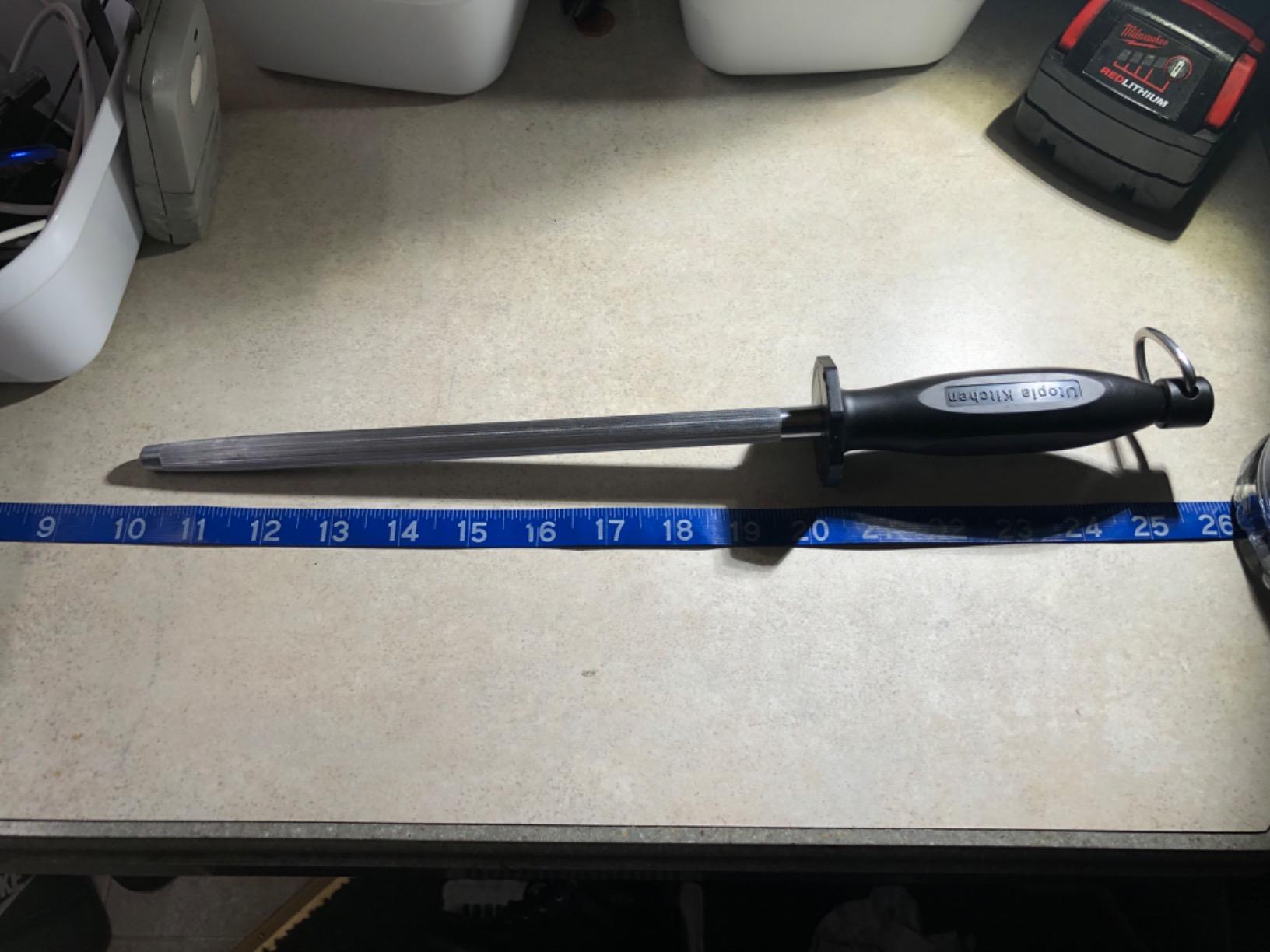 Utopia Kitchen Knife Sharpener Rod 12 Inch Honing Rod for Sharpening customer photo 2