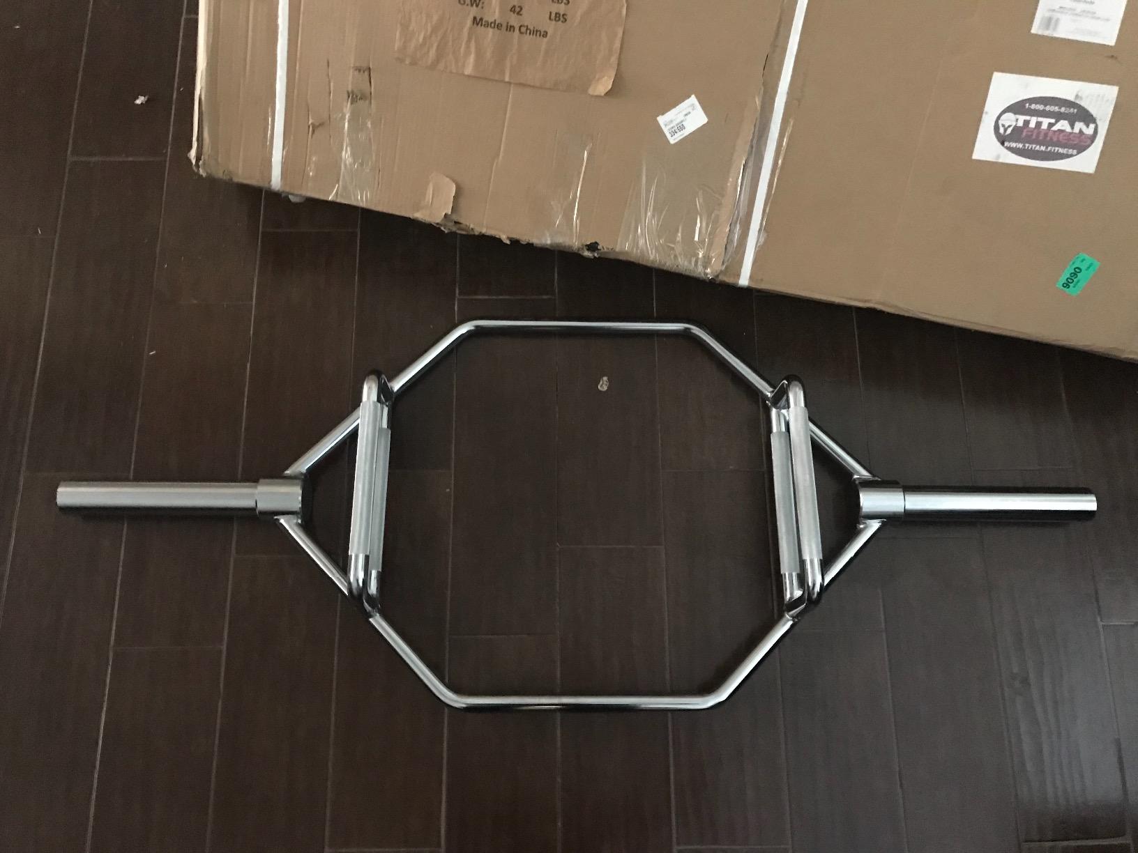 Titan Fitness Olympic Hex Trap Bar, 500lb Rated, Knurled Dual Handles | Weightlifting Barbell for Deadlifts, Shrugs, Pulls, Bent Over Rows & Squat Jumps. Reduces Wrist, Back & Shoulder Strain customer photo 2