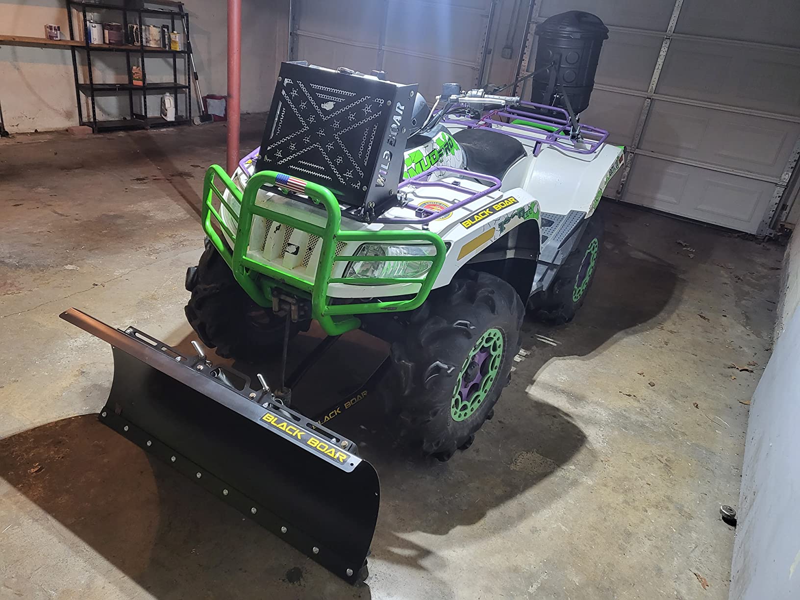 Black Boar Camco ATV Snow Plow Kit | Features a 48-inch Adjustable Straight Blade and Adjustable Tension Safety Trip Springs (66016) customer photo 2