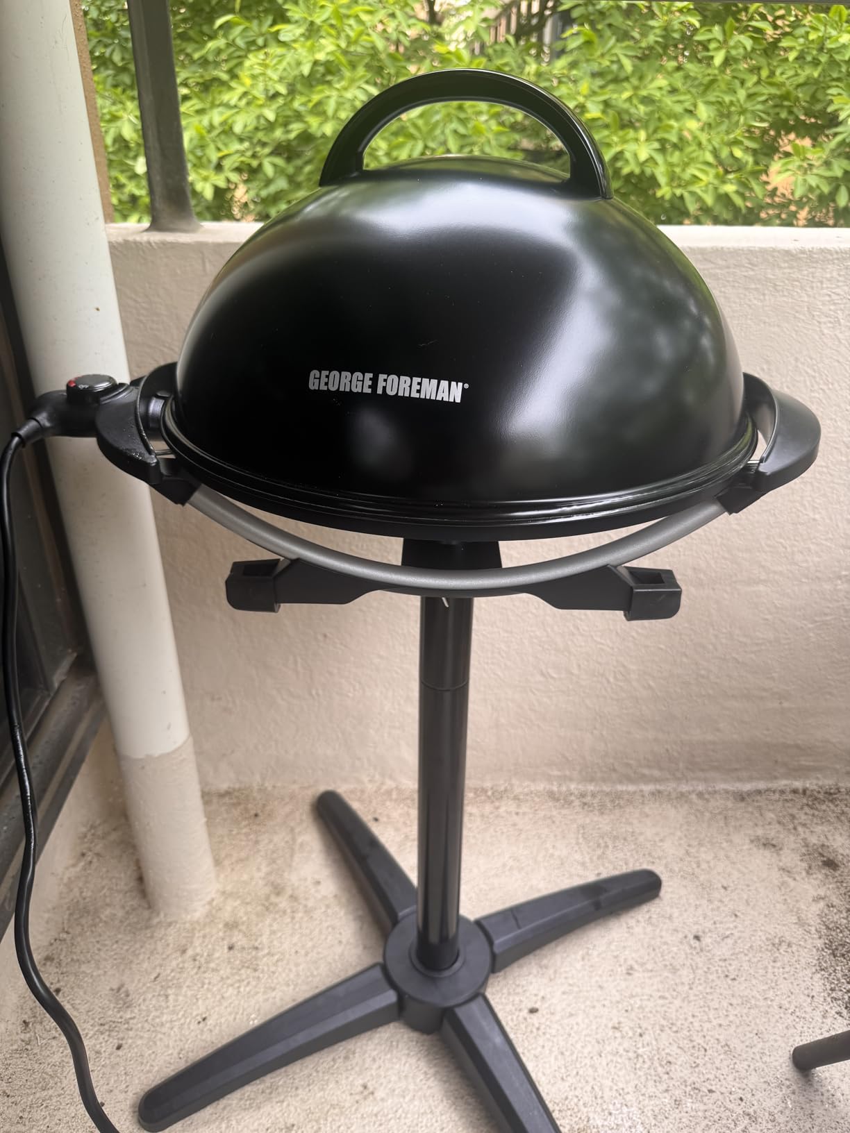 George Foreman Indoor/Outdoor Electric Grill with Stand, 15-Serving customer photo 1