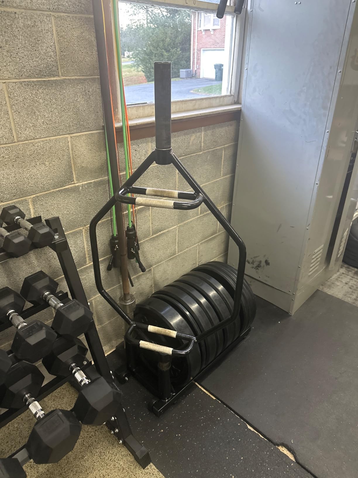 Yaheetech Horizontal Bumper Weight Plate Rack, 2 Barbell Holders and Wheels customer photo 2