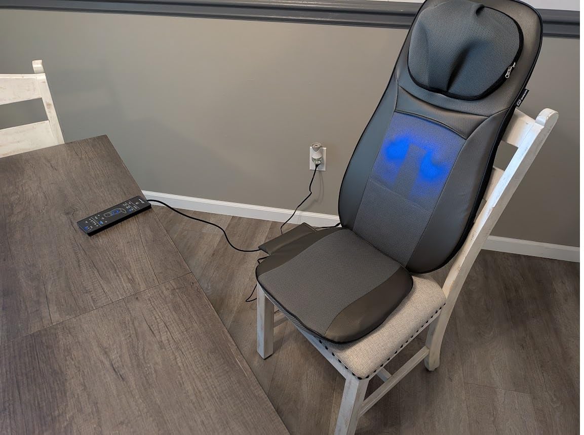 Snailax Shiatsu Neck & Back Massager with Heat Chair Pad Kneading Massage customer photo 1