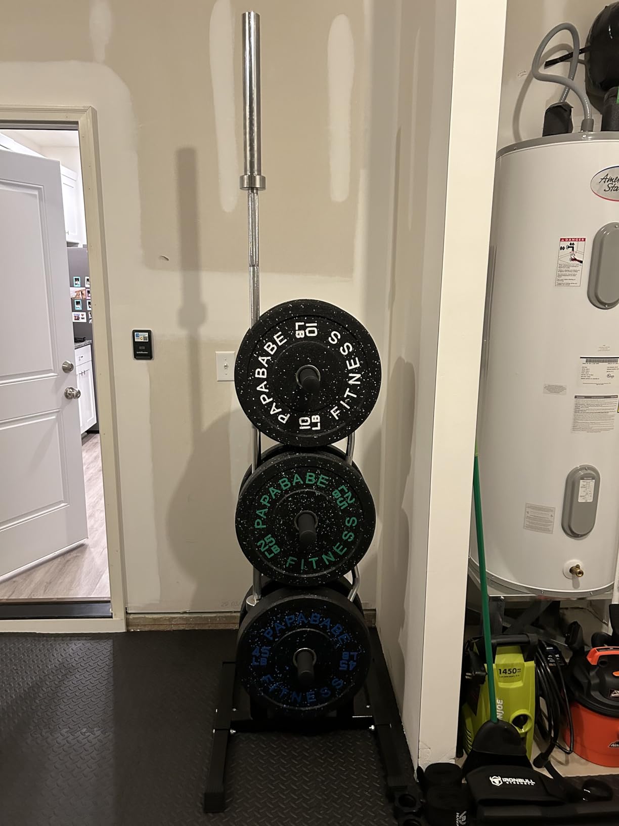 Yaheetech Olympic Weight Plate Rack, 2-Inch Weight Tree with 2 Bar Holders customer photo 2