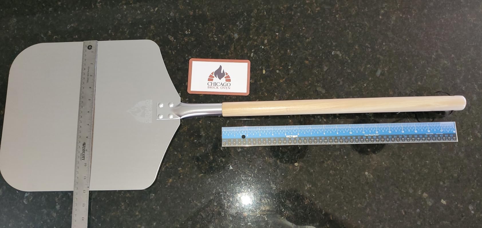 Chicago Brick Oven 12 x 14 Aluminum Pizza Peel with Detachable Handle customer photo 2