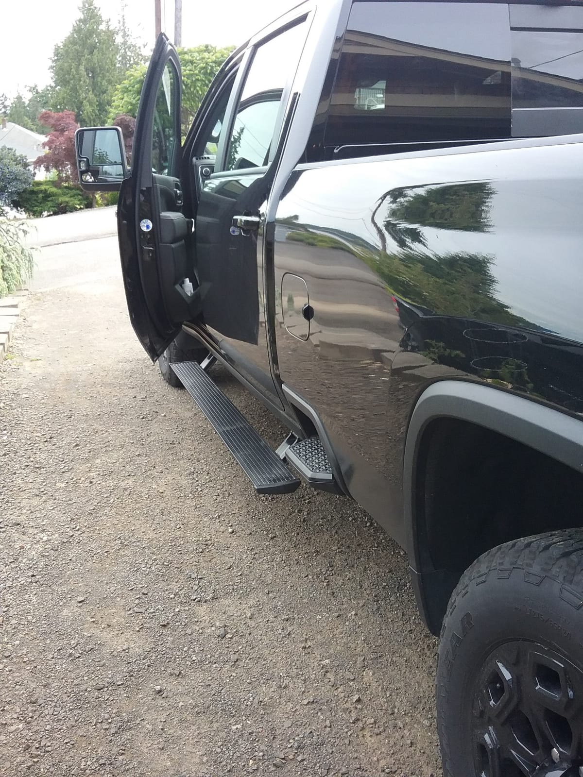 RealTruck AMP Research PowerStep Plug-N-Play Retractable Electric Truck Steps with LED Step Lights | Fits 2019 - 2021 Chevrolet Silverado & GMC Sierra 1500 | 76254-01A customer photo 2