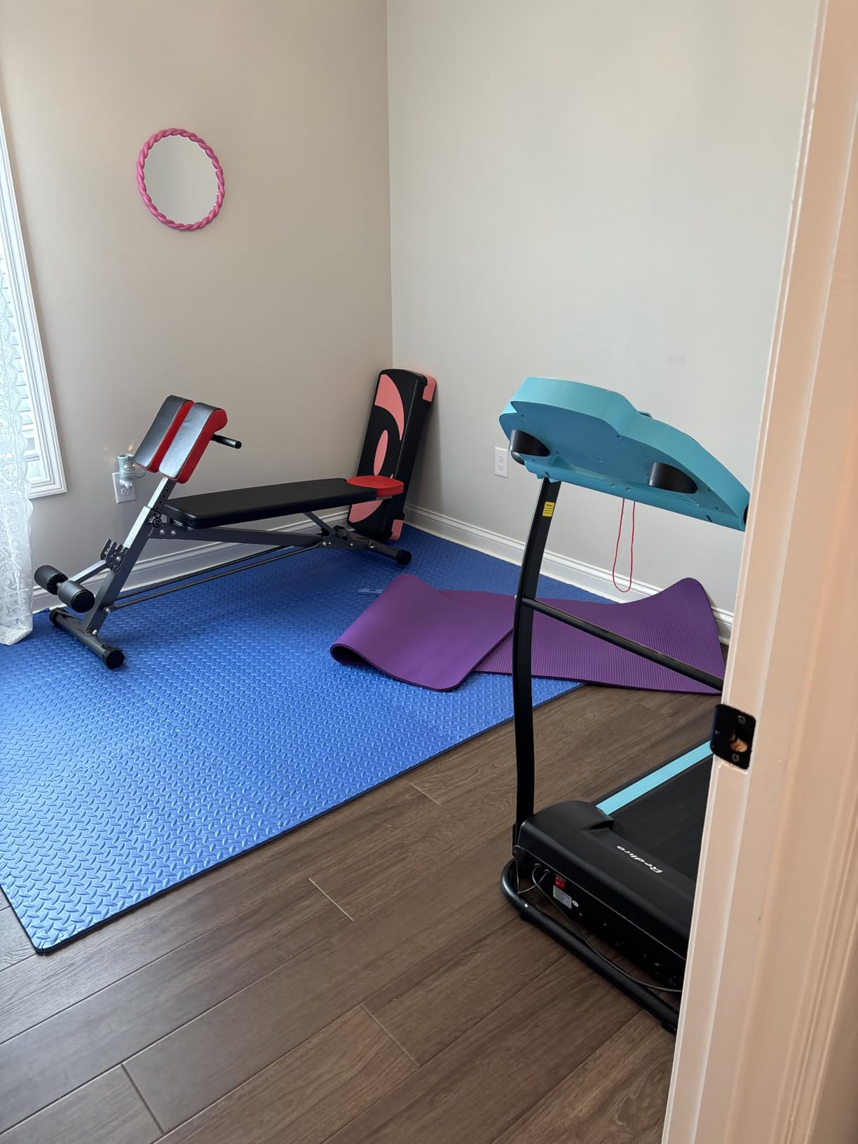 Finer Form Multi-Functional Adjustable Weight Bench and Roman Chair | 8 Back Extension Levels, Chest Press, Sit Ups, Flat Decline Settings, Sturdy Steel Frame, Thick Pad, Workout Chart Included customer photo 2