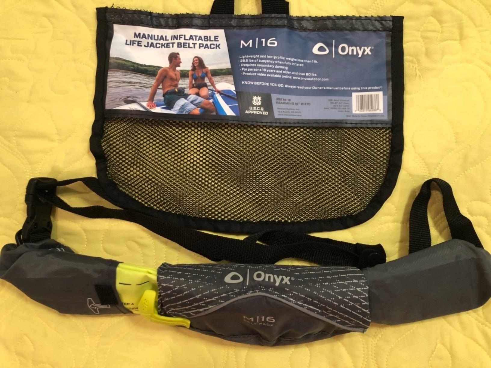 Onyx M-16 Manual Inflatable Belt Pack, U.S. Coast Guard Approved, Low Profile, Compact Design, Approved for Users 16 Years and Older; and Over 80 pounds customer photo 1