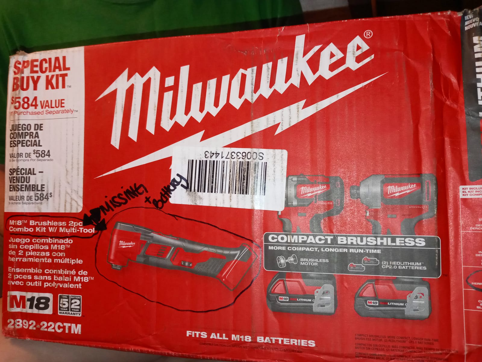 Milwaukee 2892-22CT M18 Compact Brushless 2-Tool Combo Kit, Drill Driver/Impact Driver customer photo 2