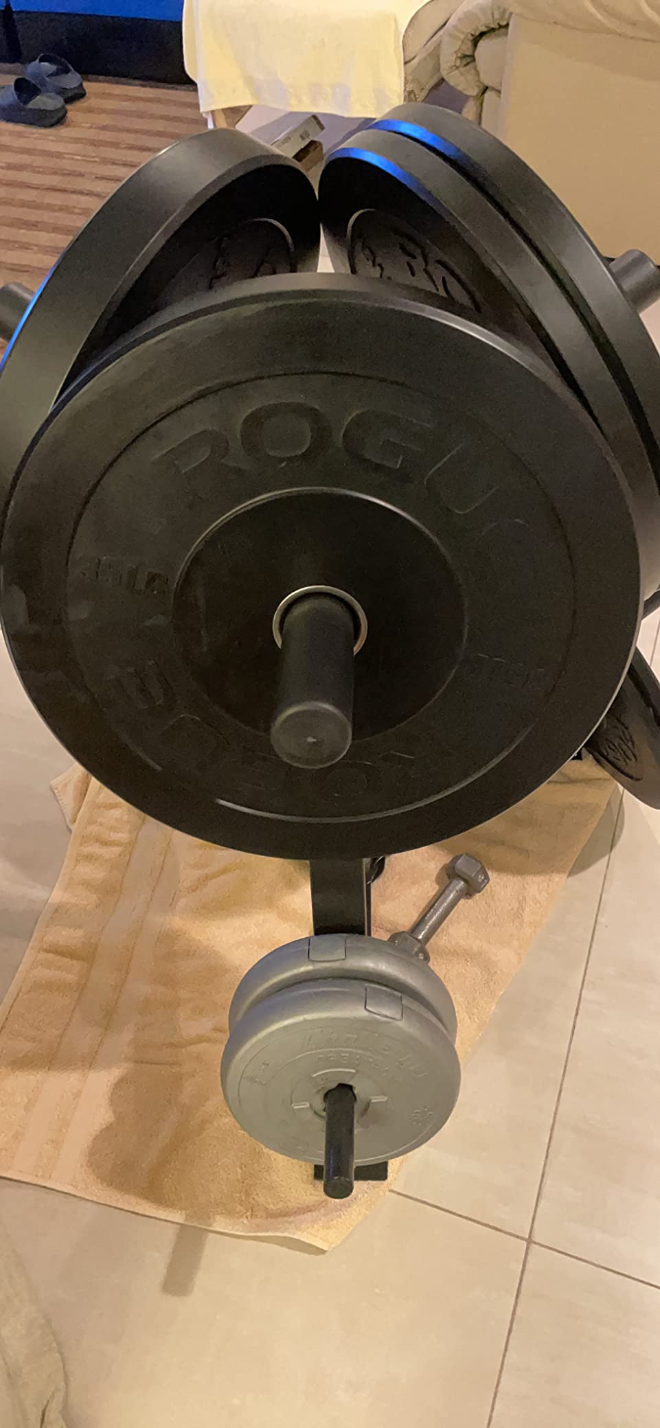 Marcy Olympic Weight Plate Tree for 2-Inch Plates Weight Storage Rack customer photo 2