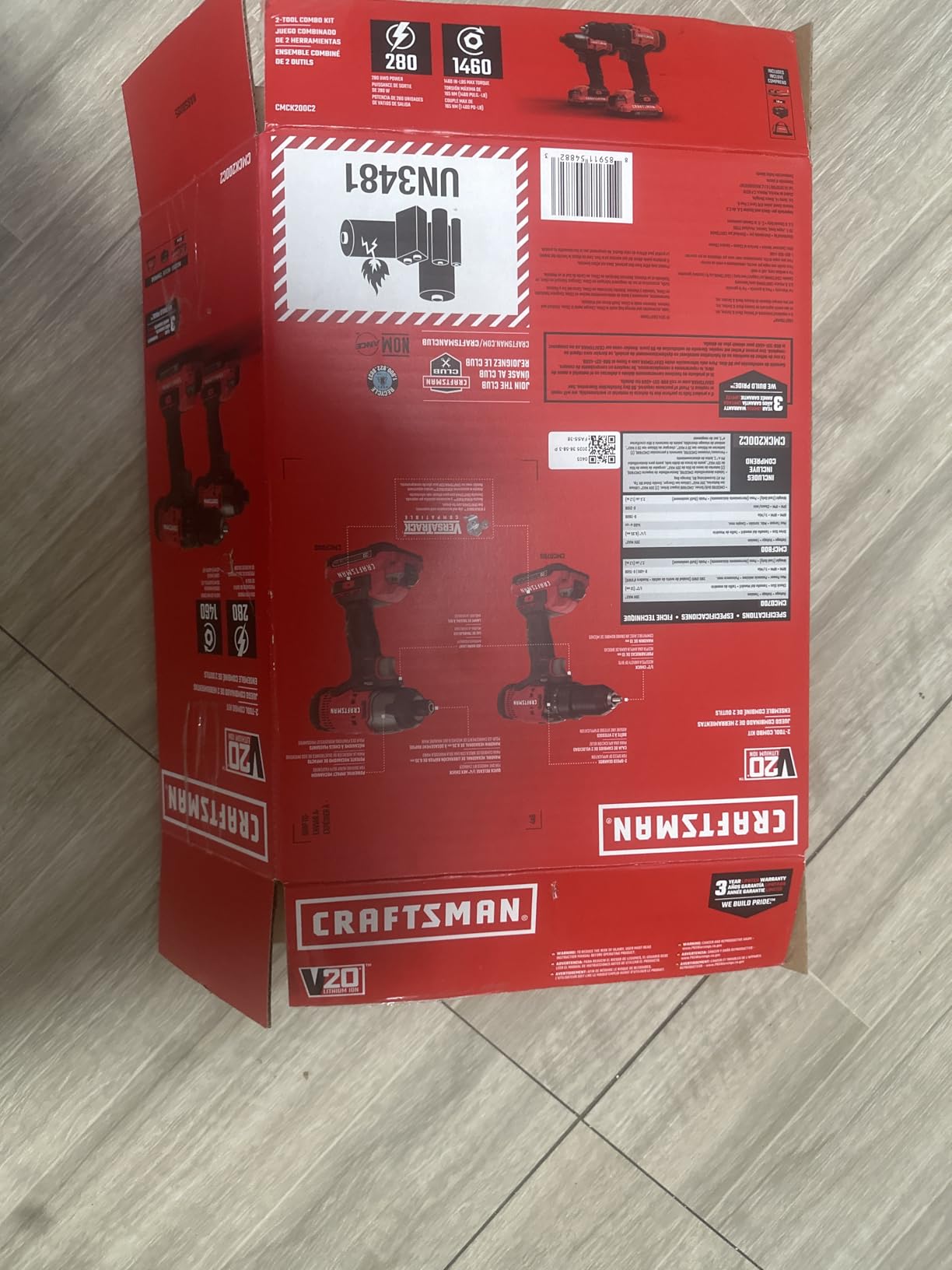 CRAFTSMAN V20 MAX Cordless Drill Driver and Impact Driver Set, Power Tool Set with 2 Batteries and Charger, LED Work Light, 2 Bits, Bag (CMCK200C2) customer photo 2