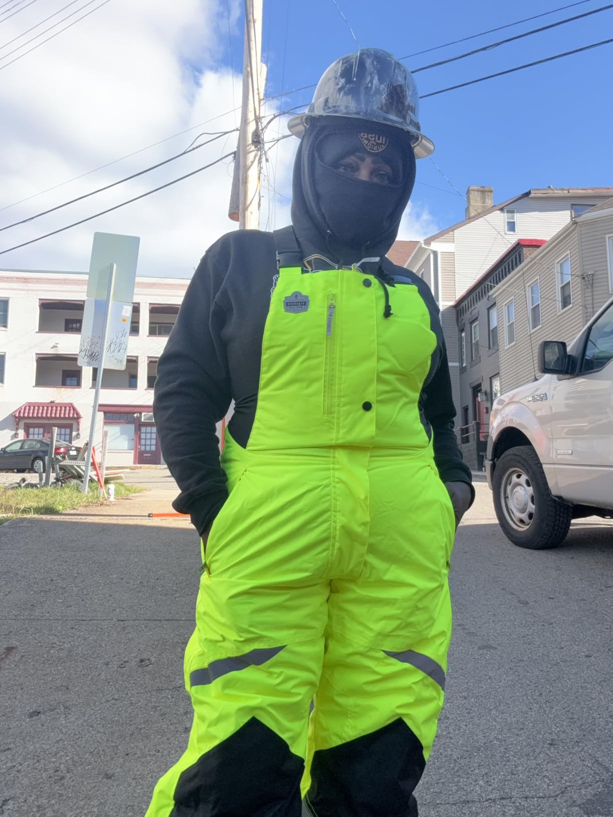 Ergodyne GloWear 8928 Insulated Thermal Bib Overalls, High Visibility, Weather-Resistant customer photo 1