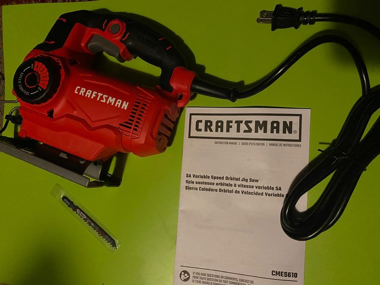 CRAFTSMAN Jig Saw, 4 Orbital Settings, Up to 3,000 SPM, 5 Amp, Corded (CMES610) customer photo 2