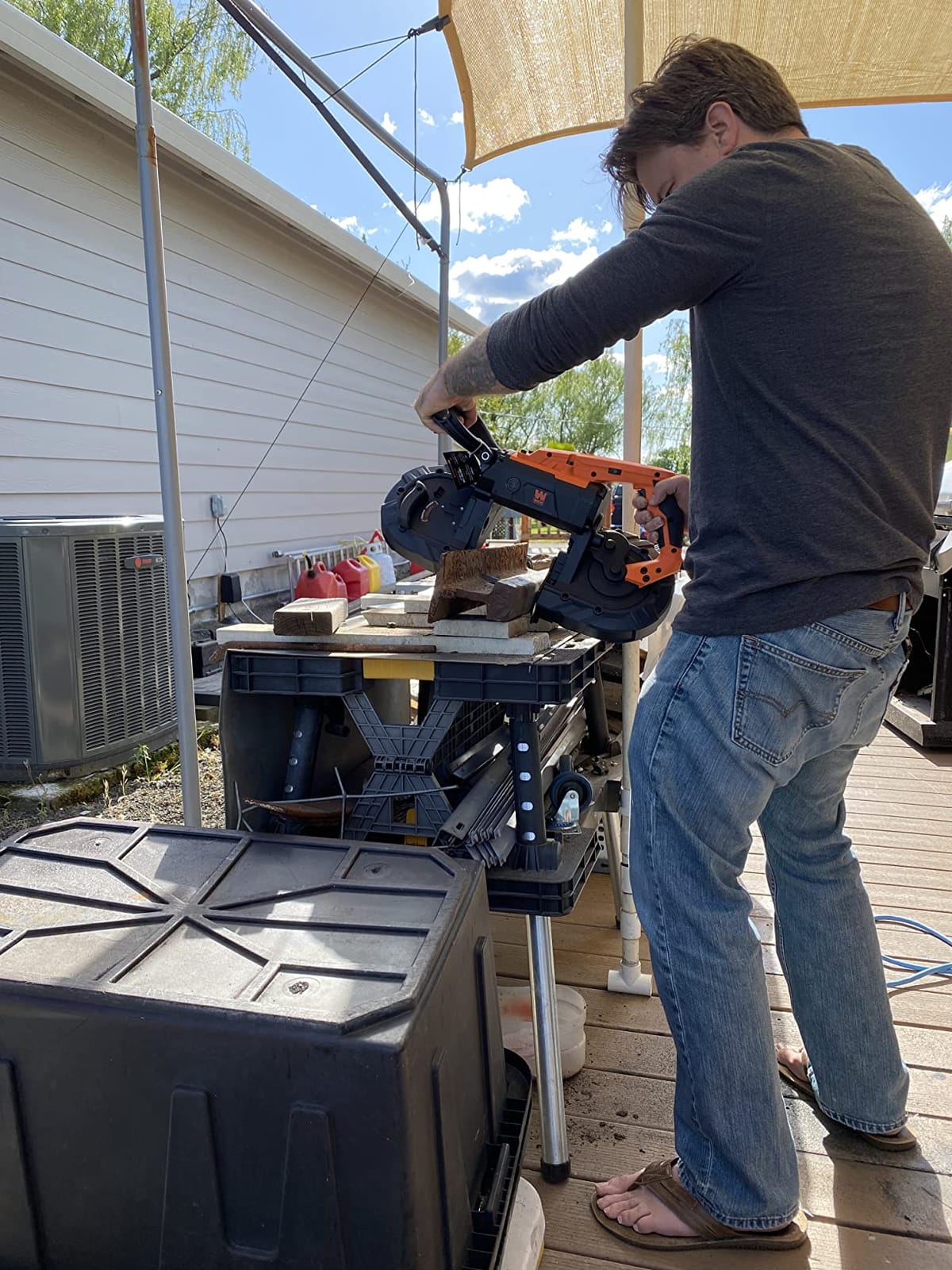 WEN Portable Band Saw for Metal, 10-Amp, Variable Speed, Handheld (94396) customer photo 2