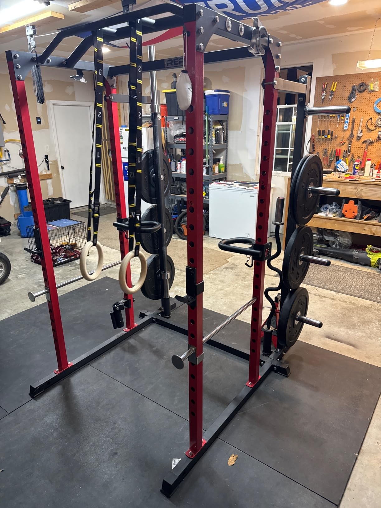REP Fitness PR-1100 Power Rack - 700 lbs Rated Lifting Cage for Weight Training customer photo 2
